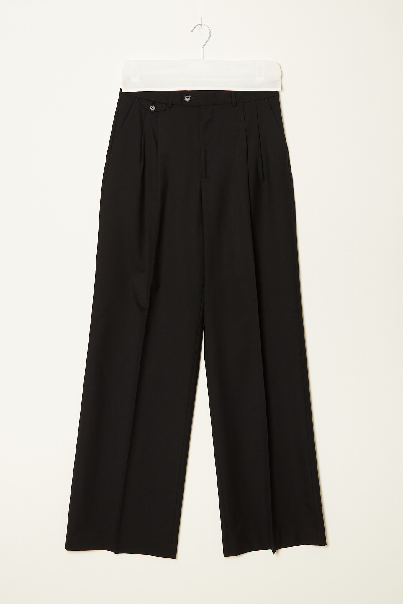 Herman - Pleated super 120's wool trousers
