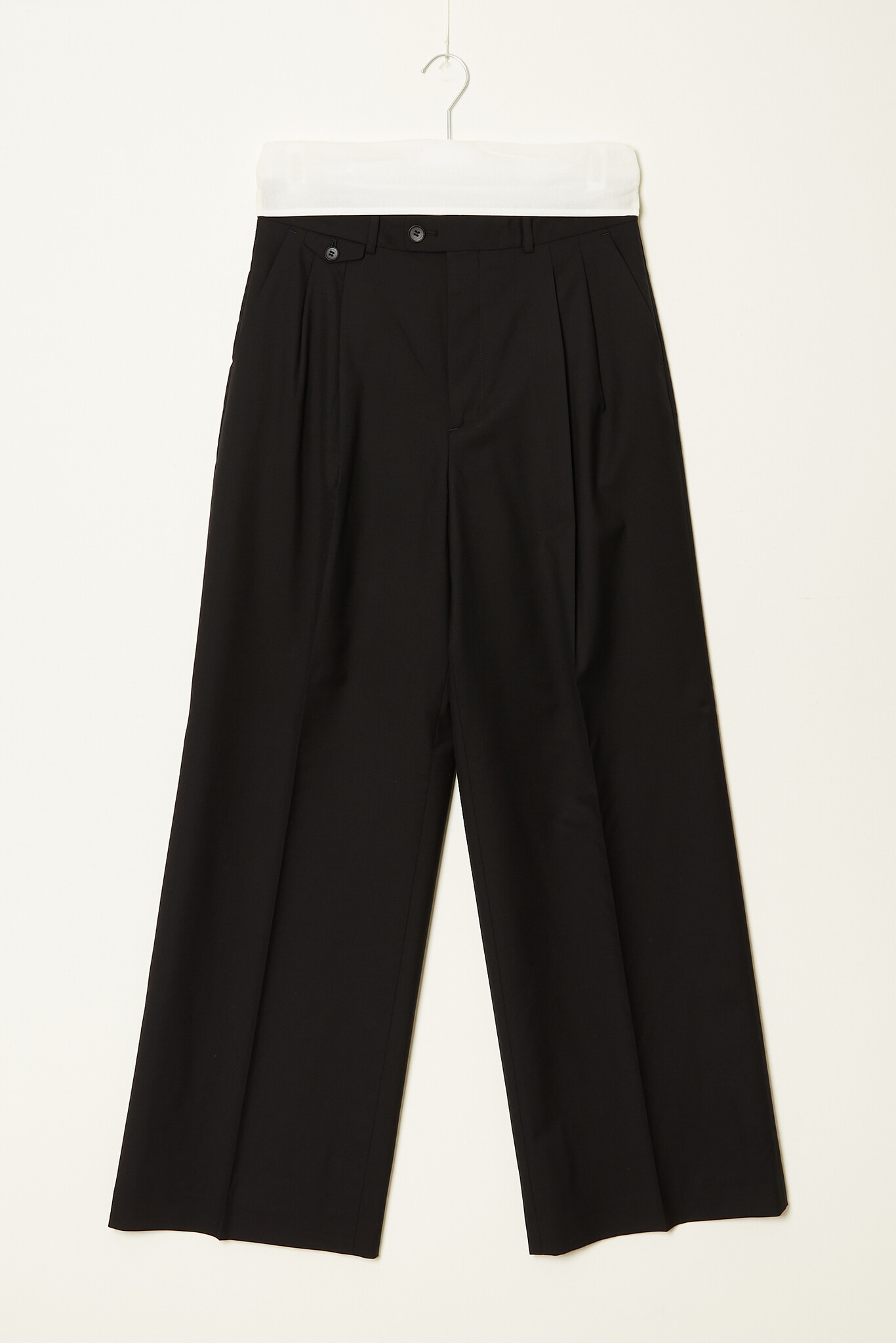 Herman - Pleated super 120's wool trousers