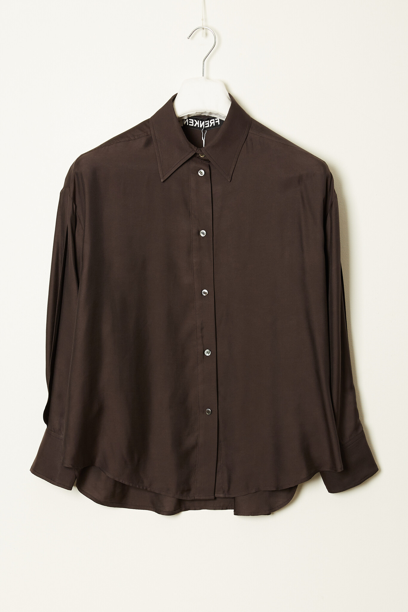 Frenken - Dark silk habotai shirt