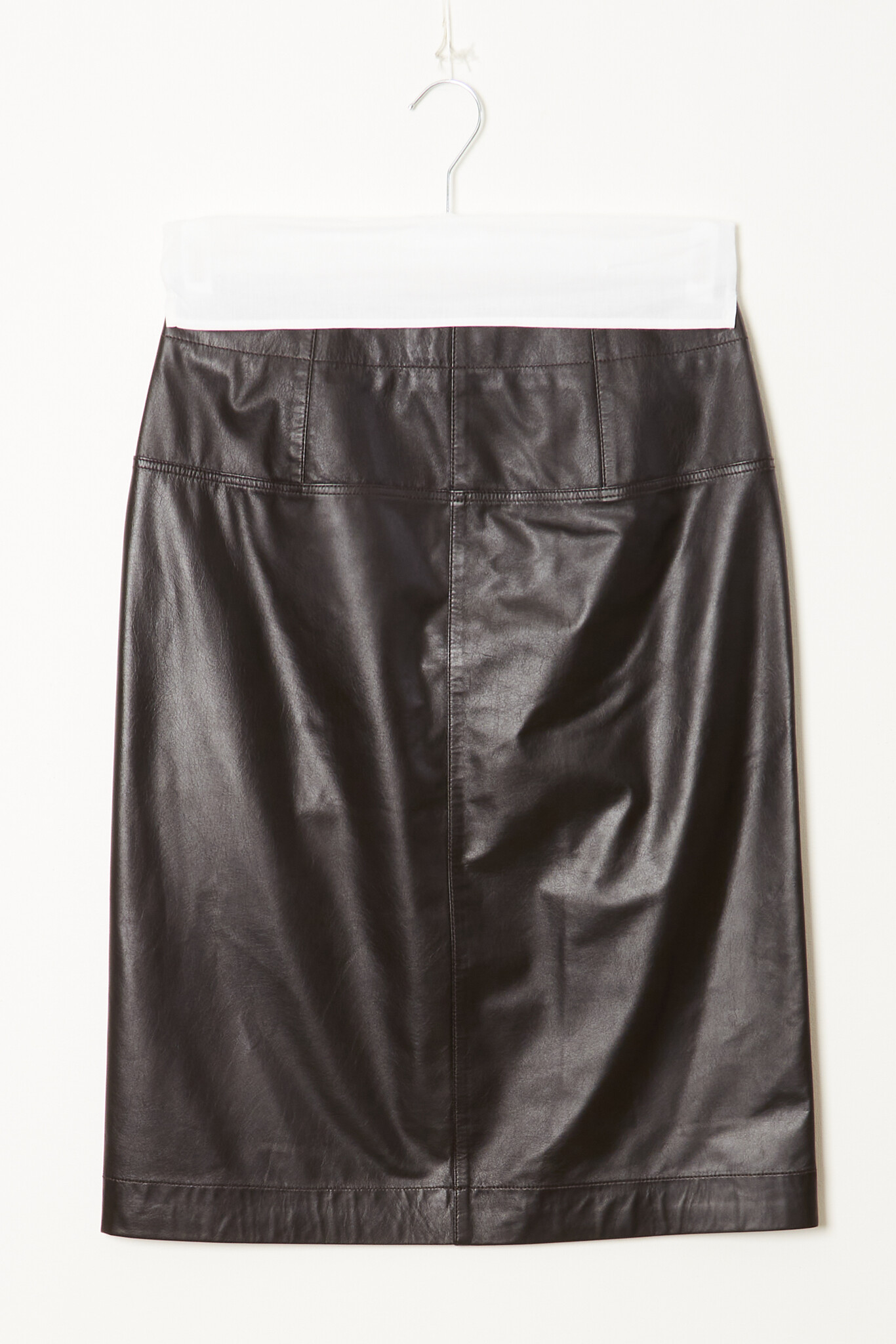 Lemaire - Leather wrapover skirt