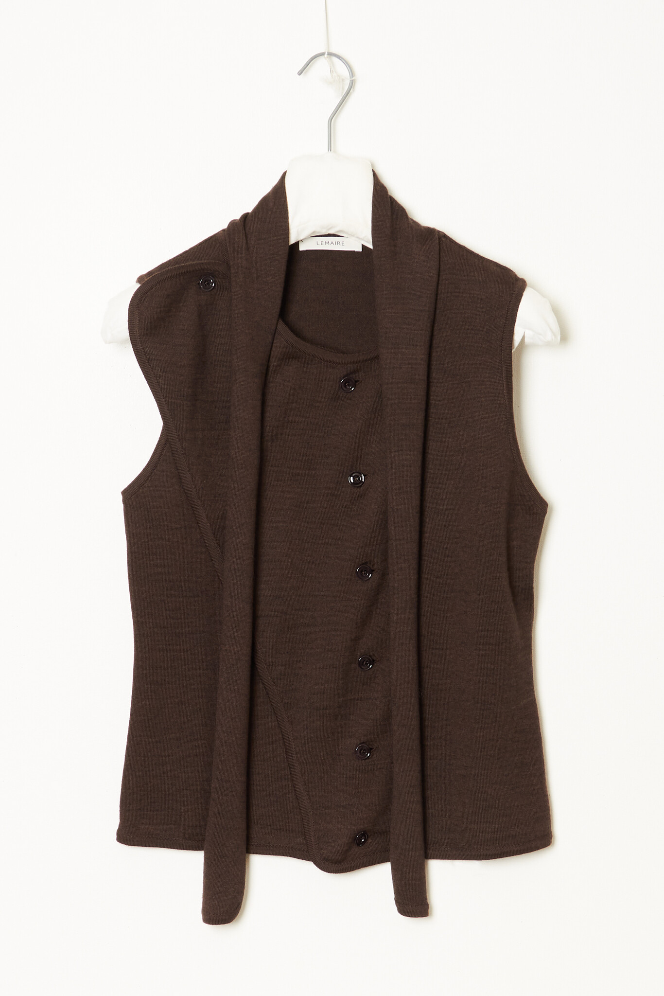 Lemaire - Asym sleeveless cardigan