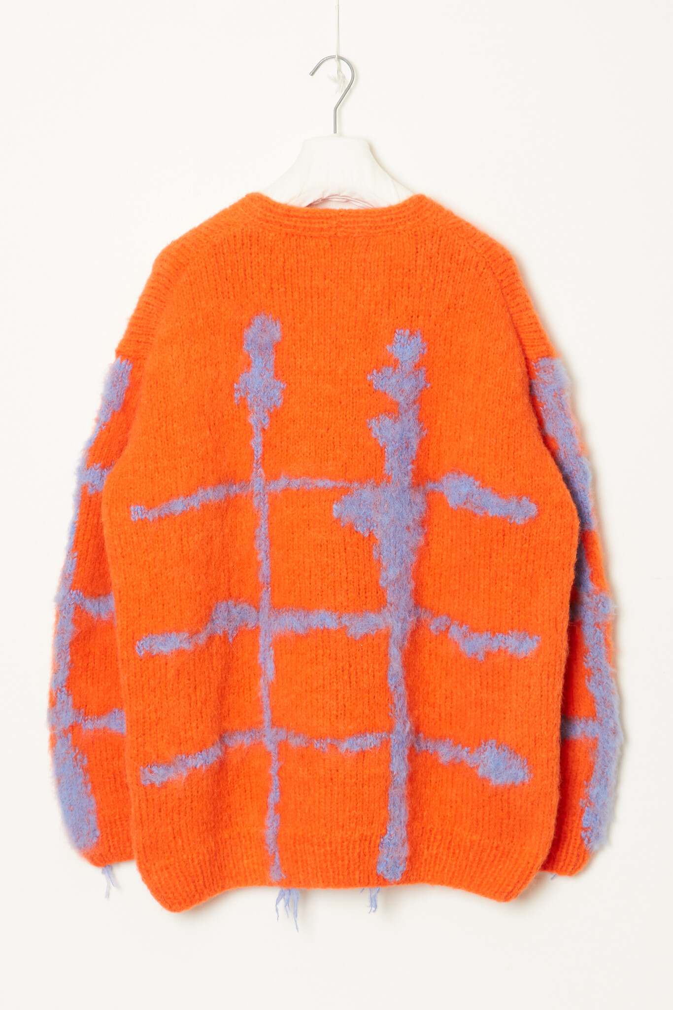 wild animals - Windowpane hand knitted cardigan