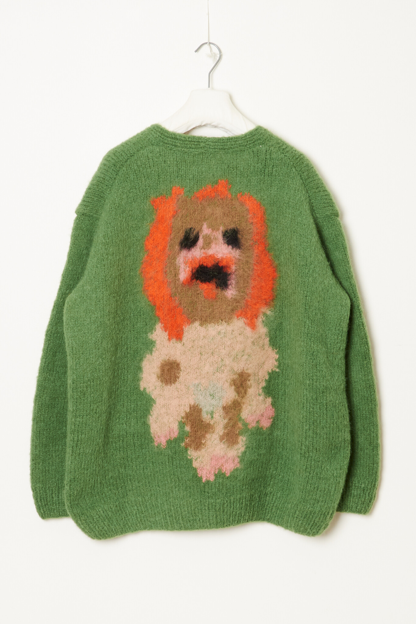 wild animals - Wolf dog hand knitted cardigan