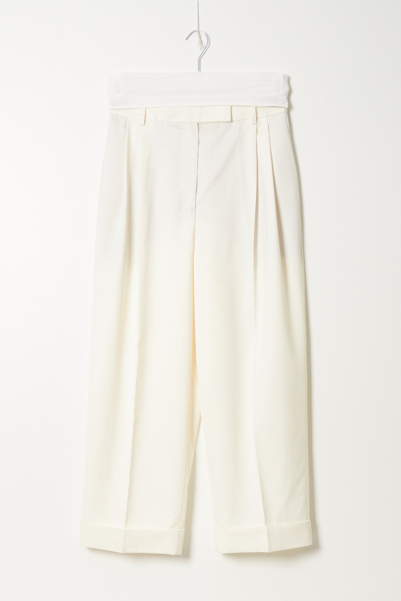 Róhe High-waist turn-up trousers