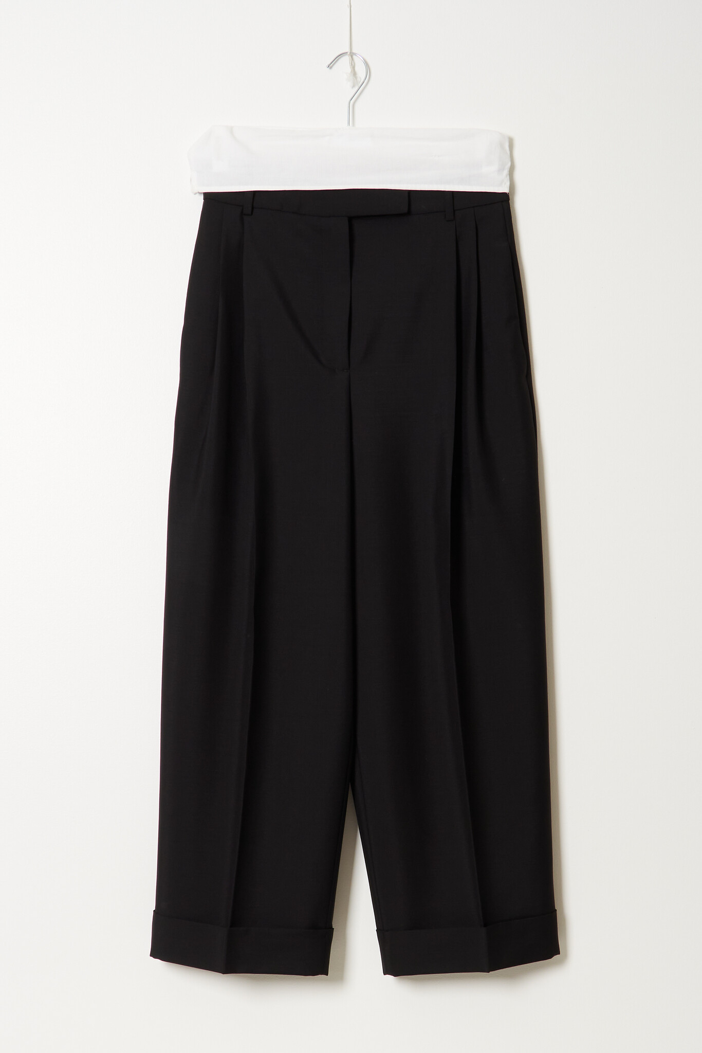 Róhe High-waist turn-up trousers