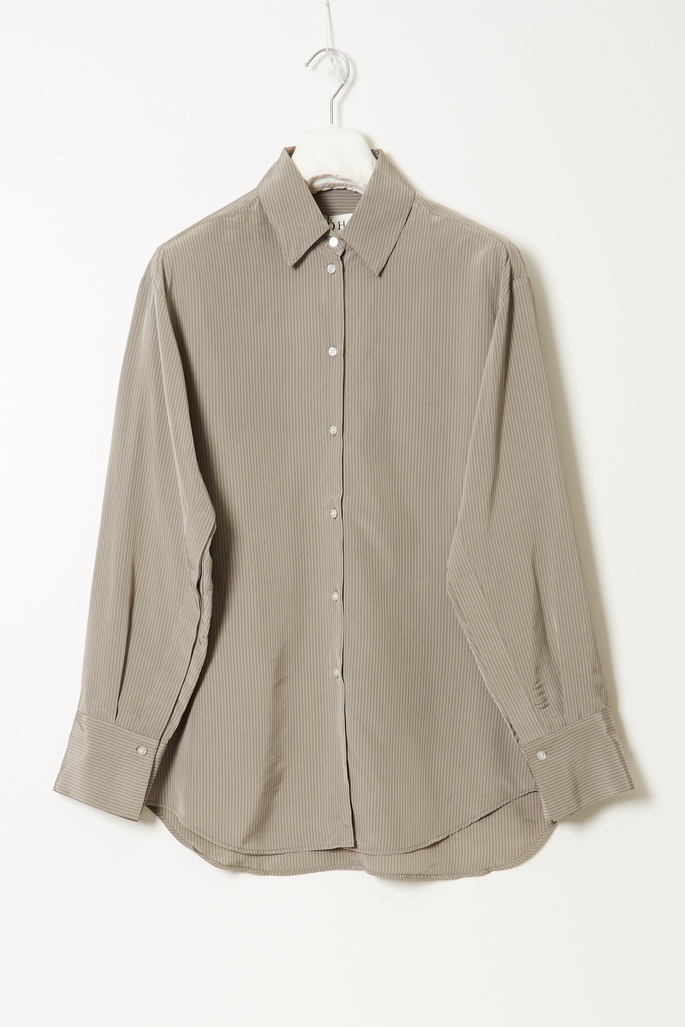 Róhe Open sleeve stripe shirt