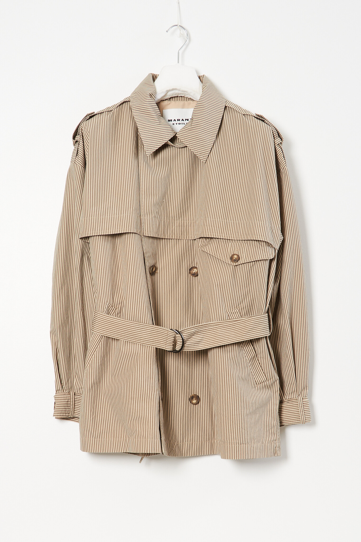Marant Etoile - Claya striped cotton coat