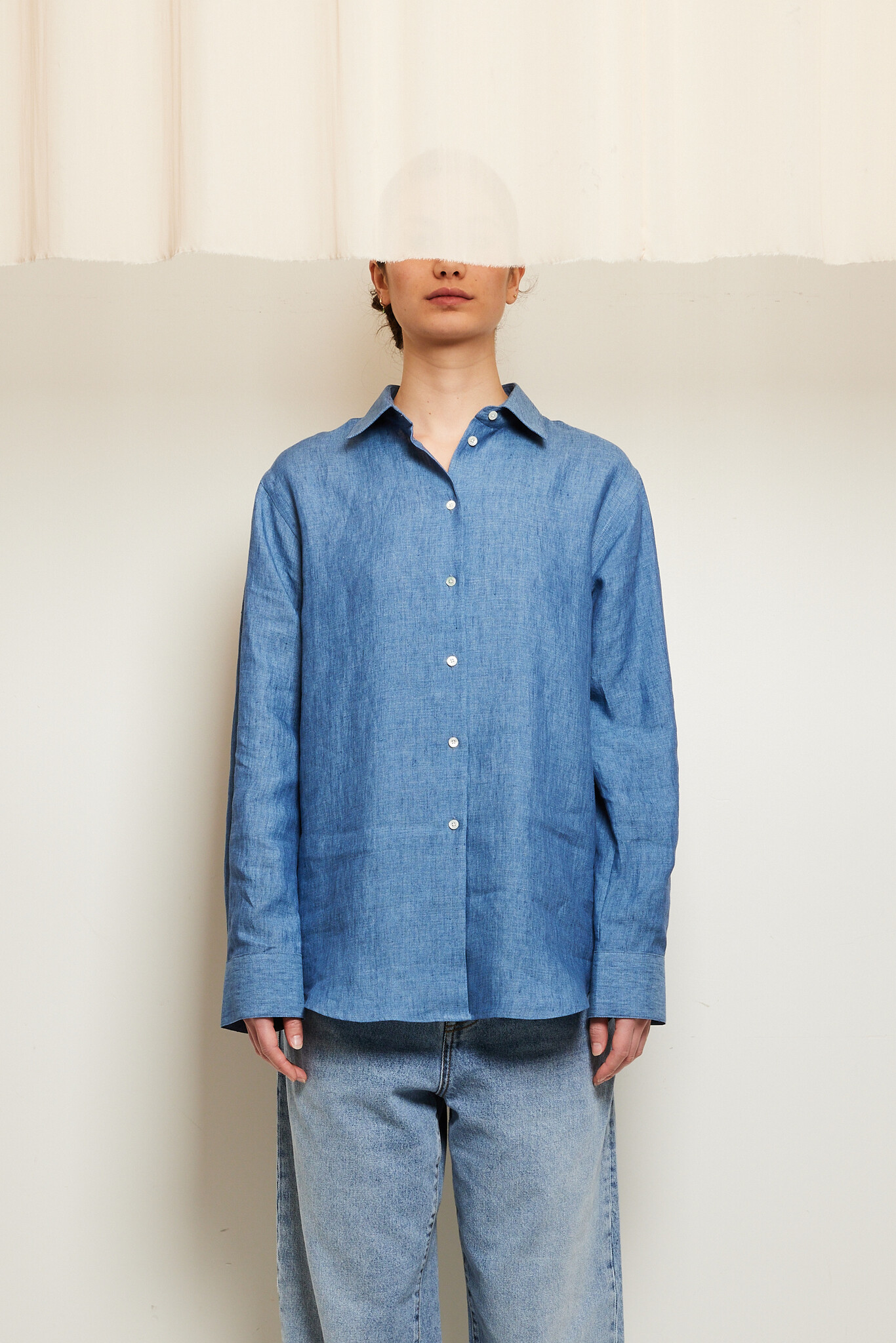 Róhe Classic chambray linen shirt