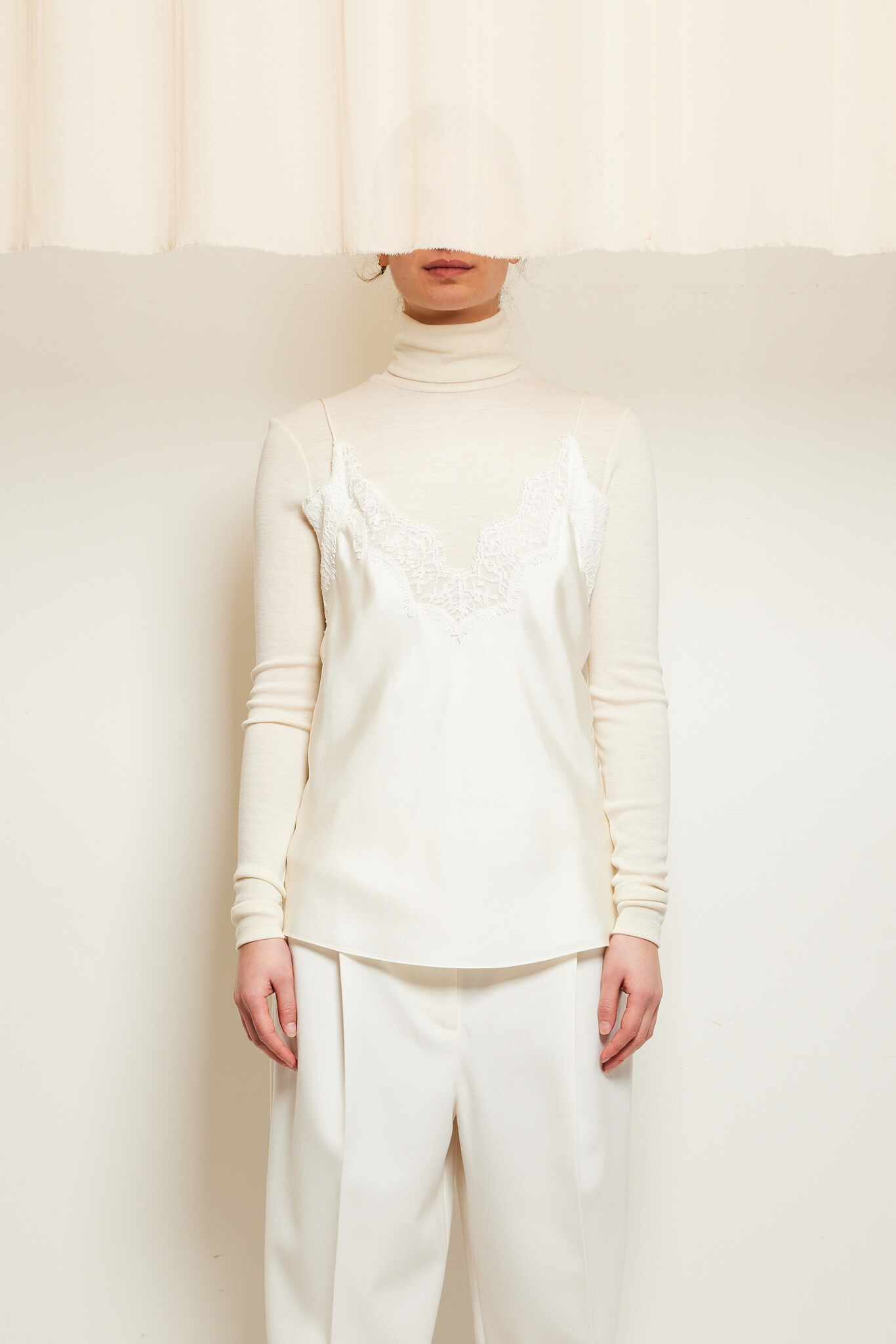 Róhe Lace silk camisole