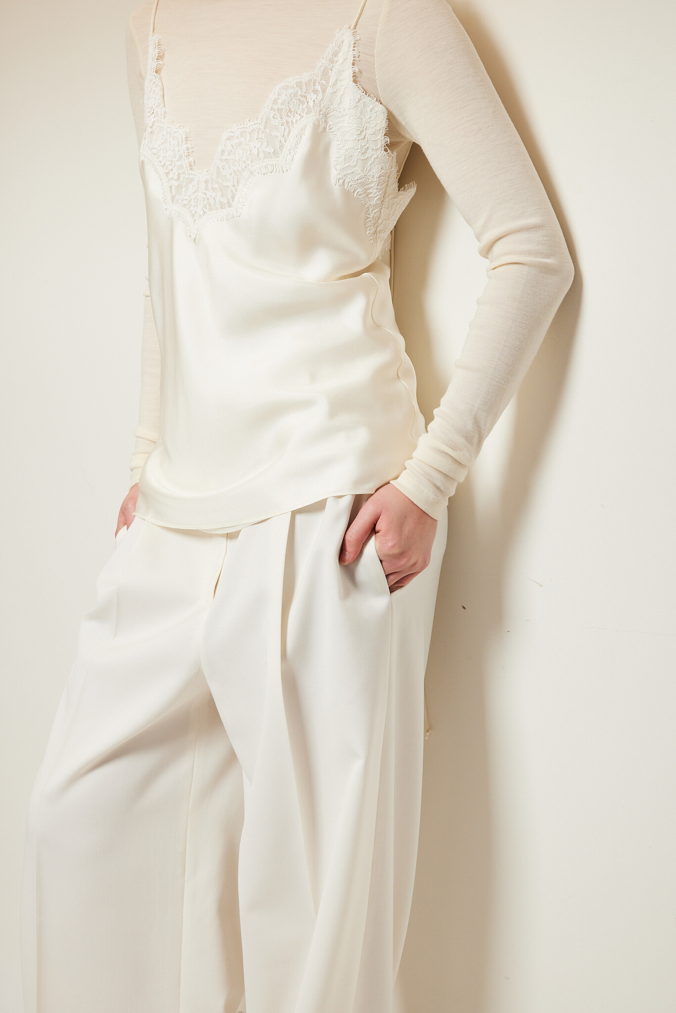 Róhe - Lace silk camisole