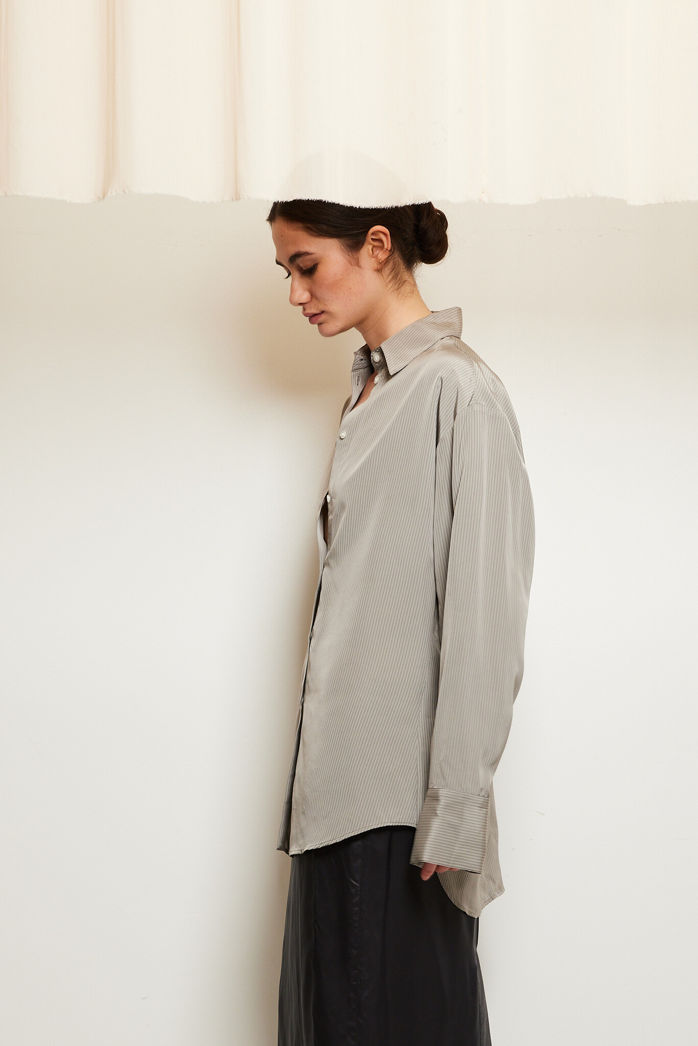 Róhe - Open sleeve stripe shirt