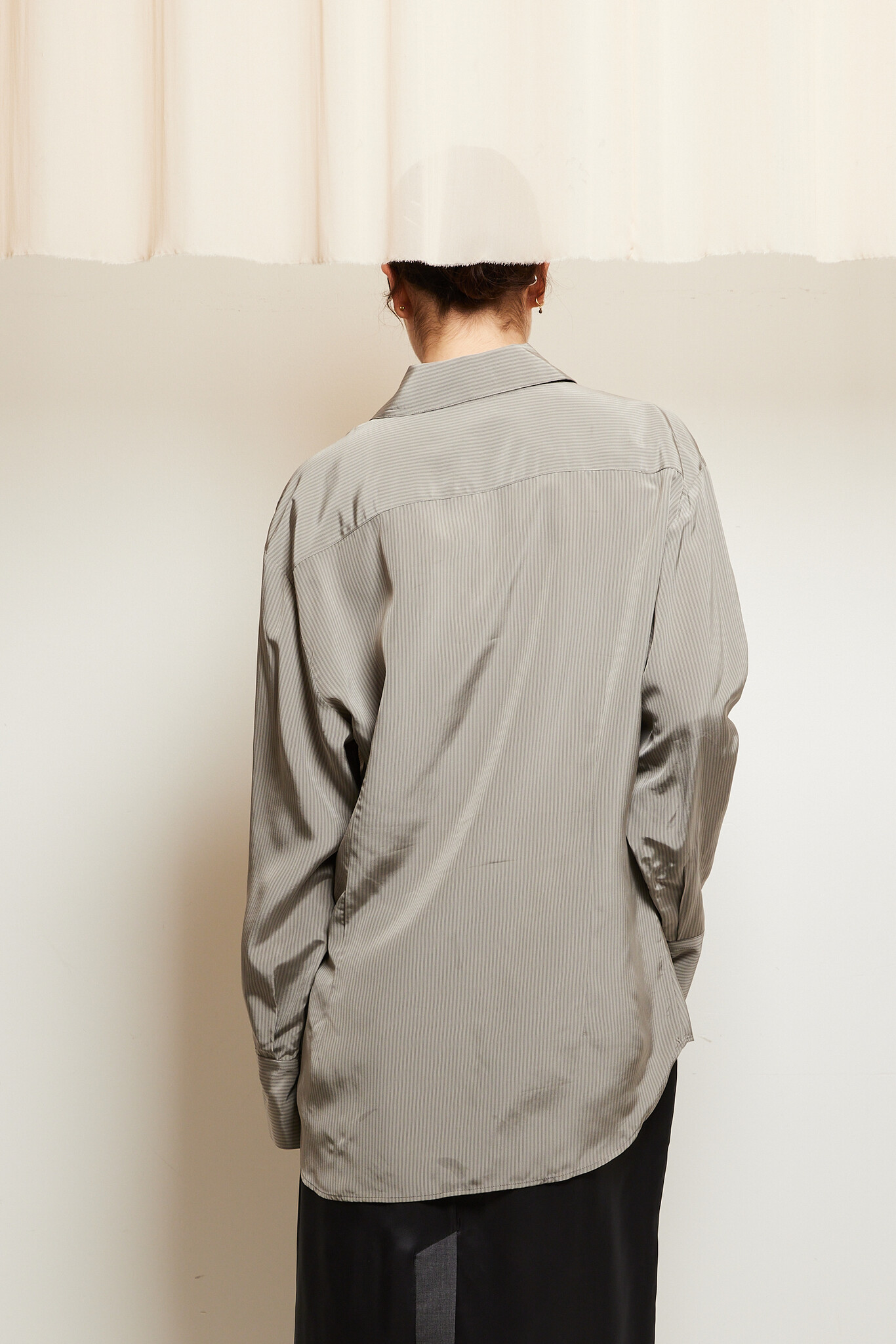 Róhe - Open sleeve stripe shirt