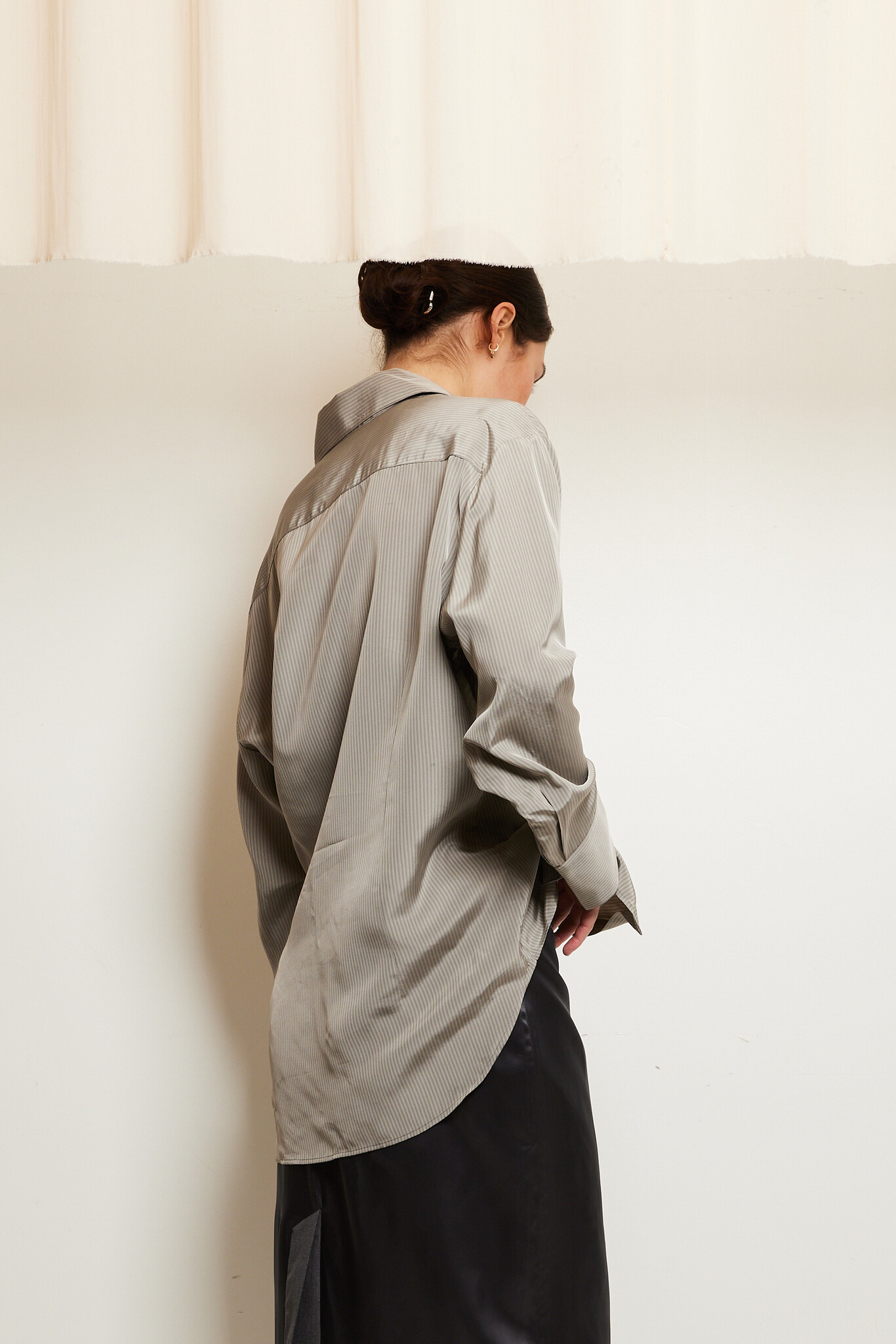 Róhe - Open sleeve stripe shirt