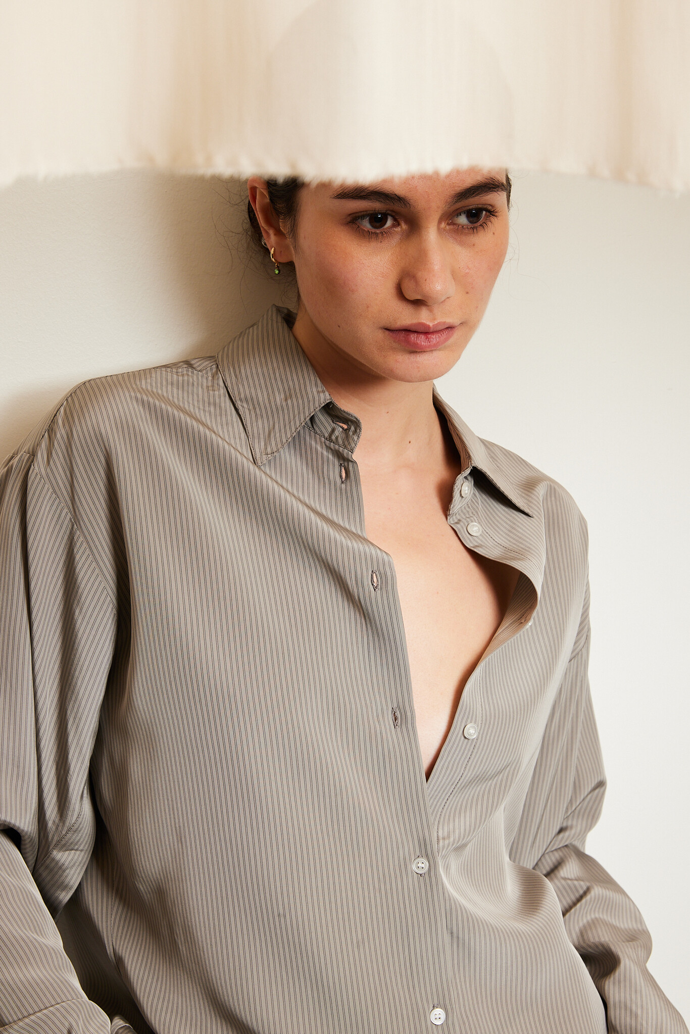 Róhe - Open sleeve stripe shirt