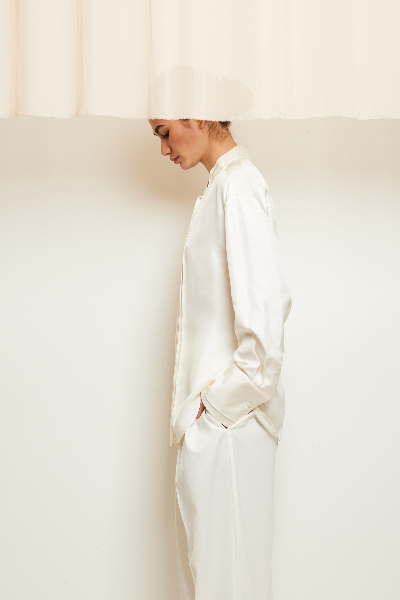 Róhe - Shaped tuxedo silk shirt