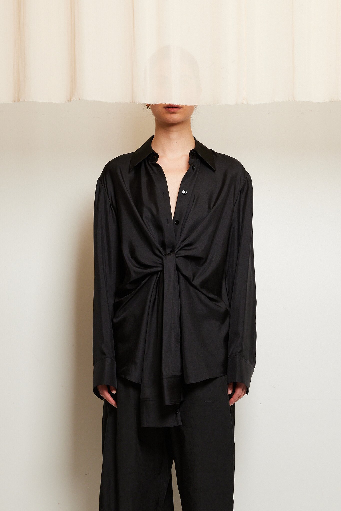 Róhe Silk knotted shirt