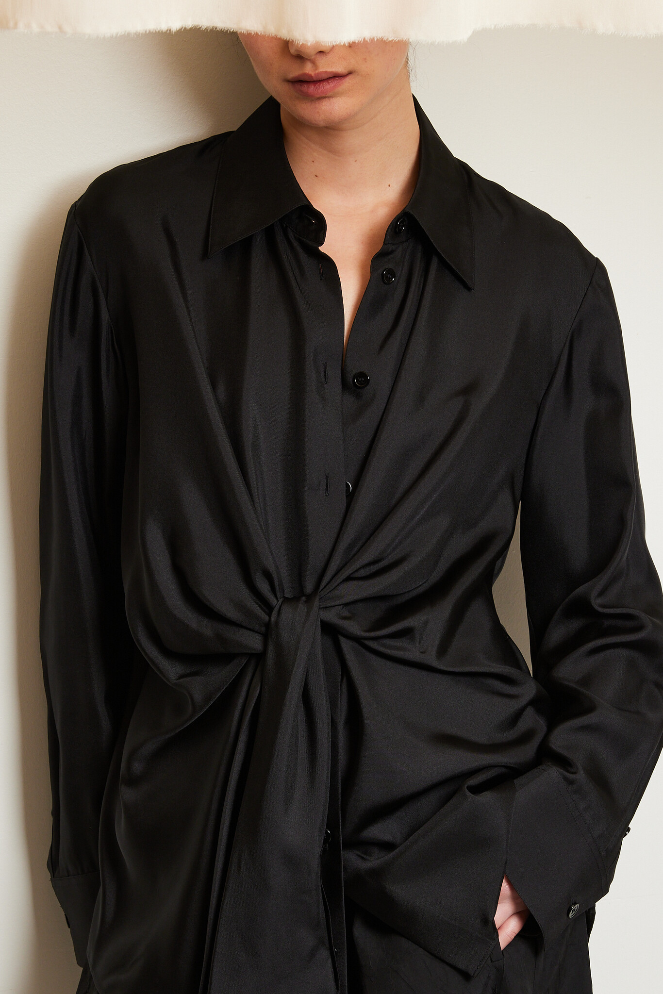 Róhe - Silk knotted shirt