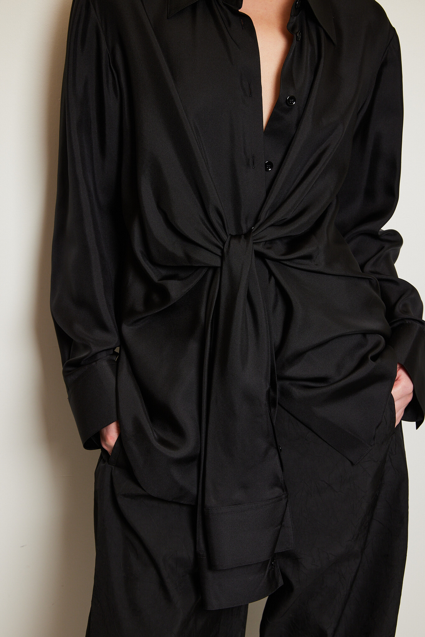 Róhe - Silk knotted shirt