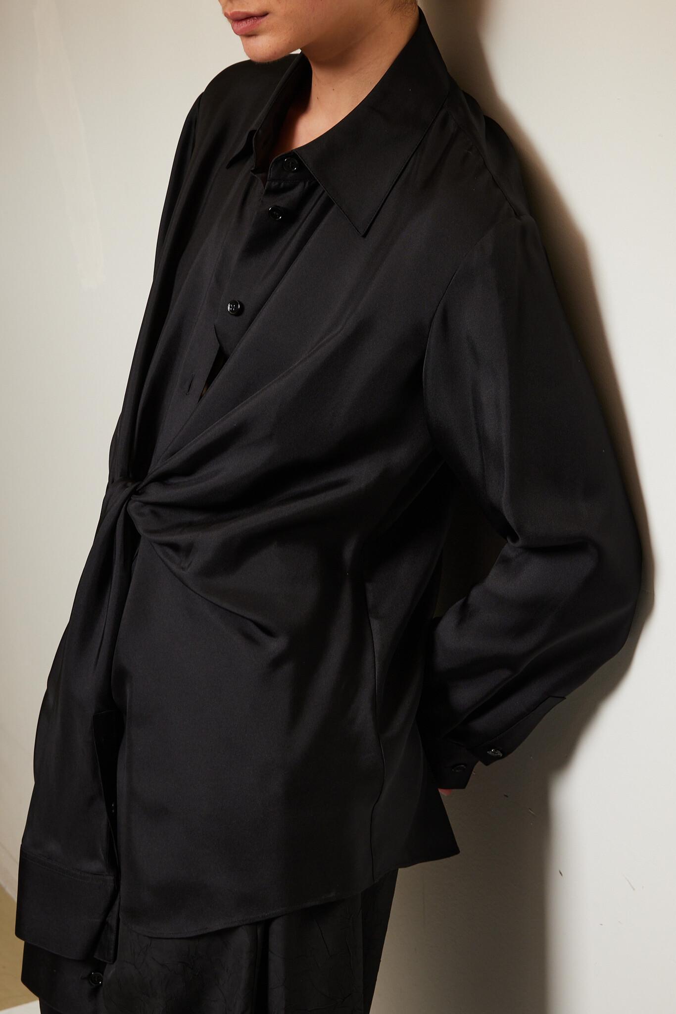 Róhe - Silk knotted shirt