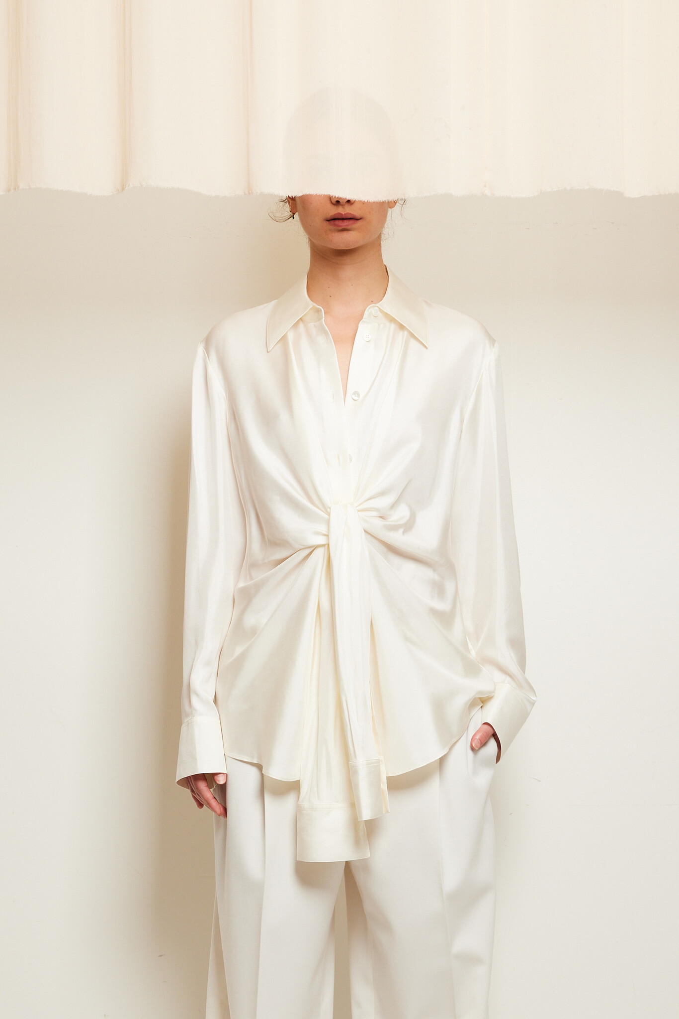 Róhe - Silk knotted shirt