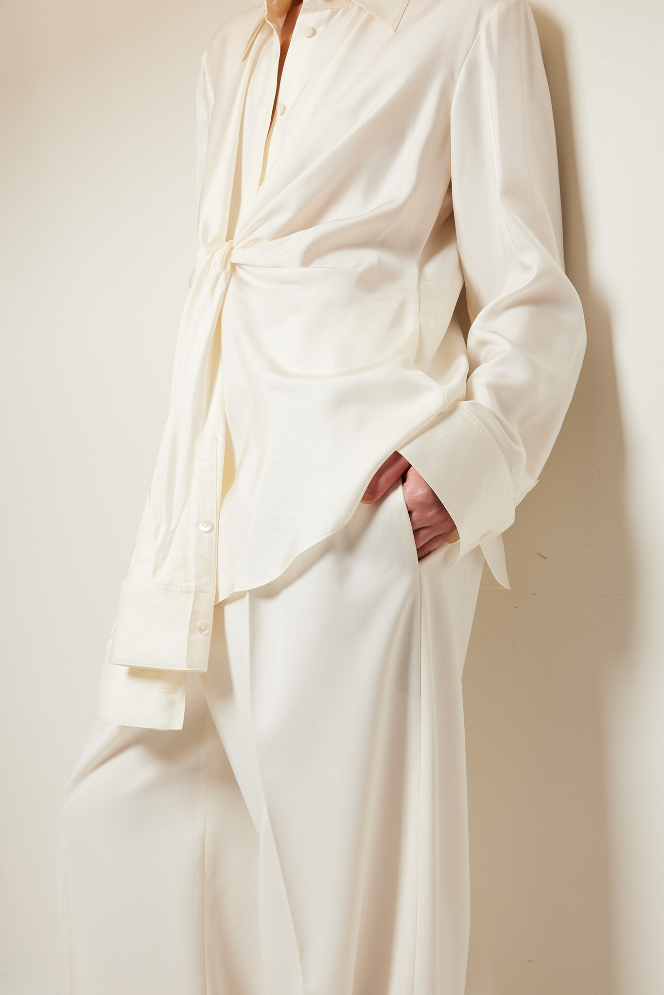 Róhe - Silk knotted shirt