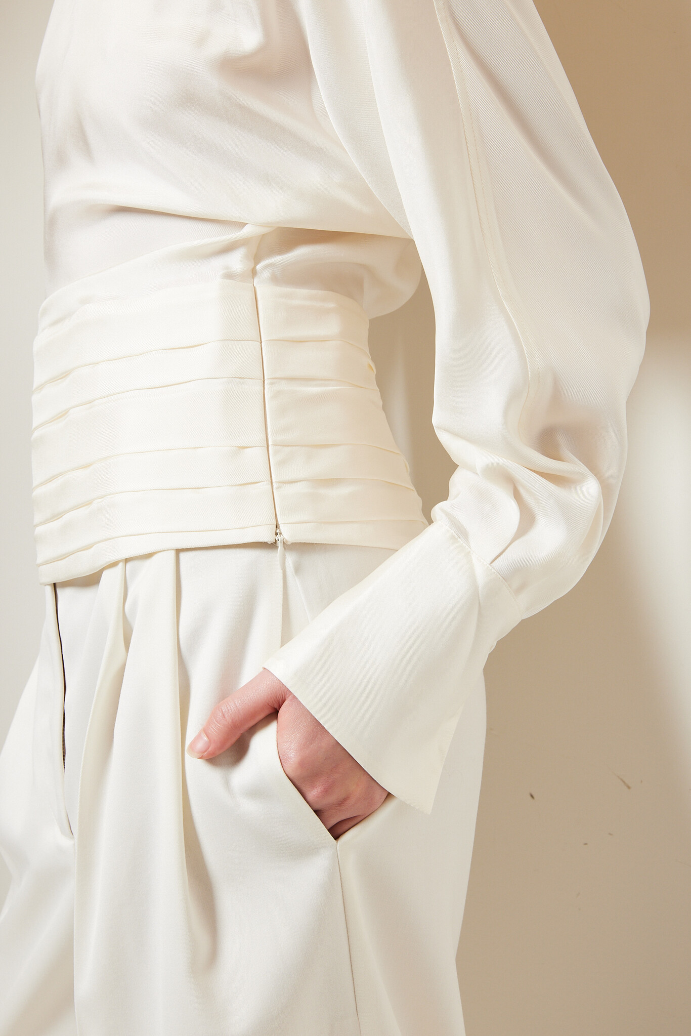 Róhe - Tuxedo silk top