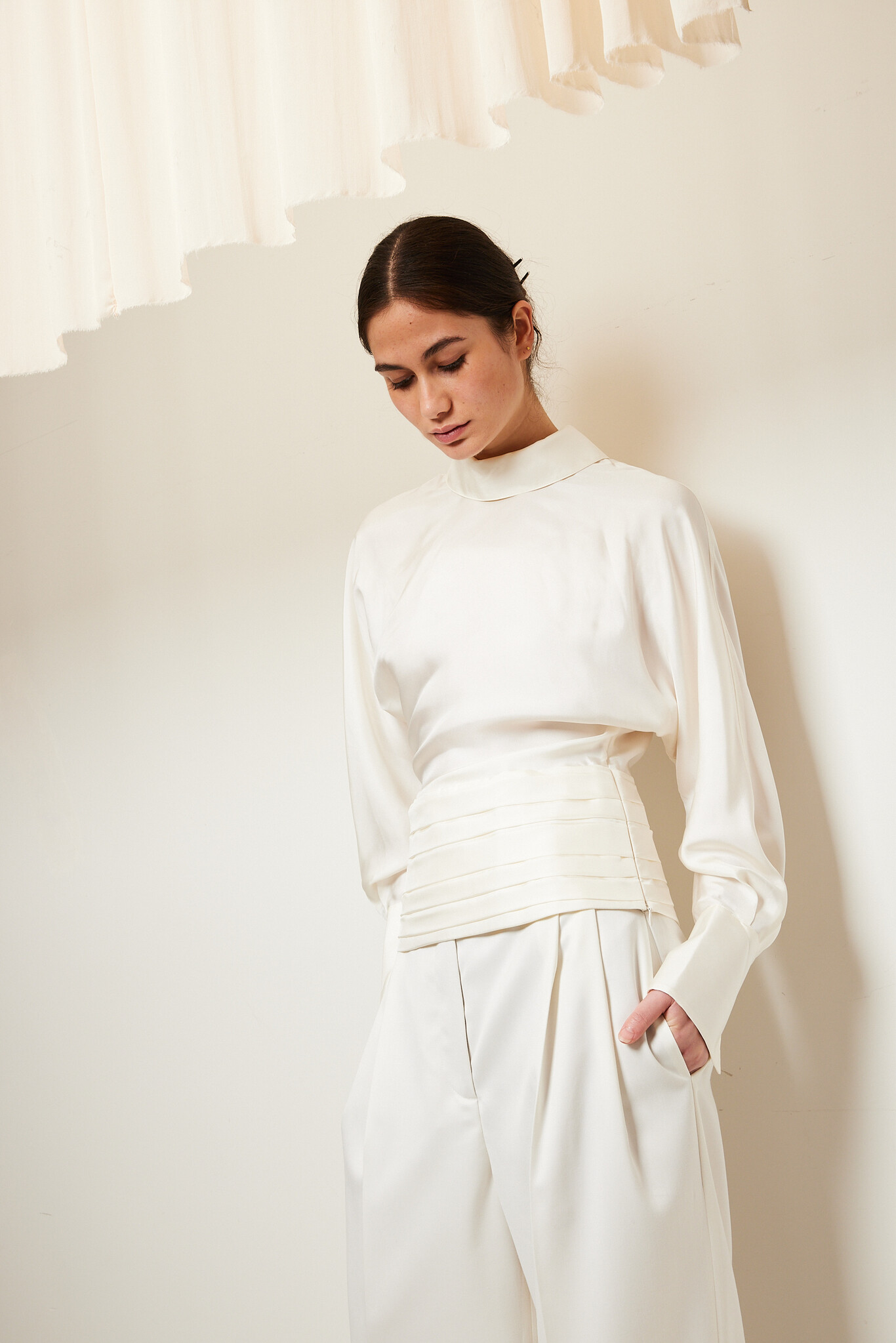 Róhe - Tuxedo silk top