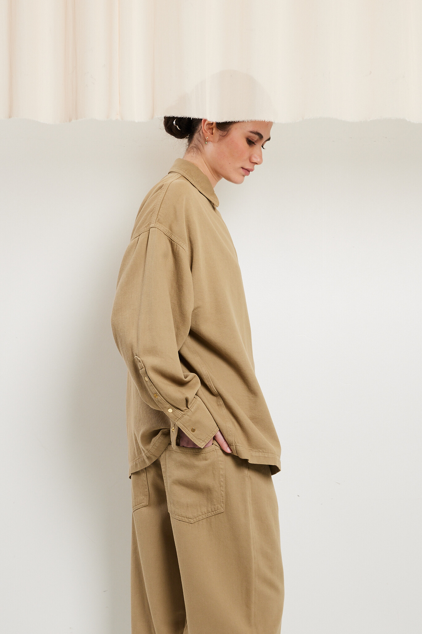 Darkpark - Jenny tencel denim boxy shirt