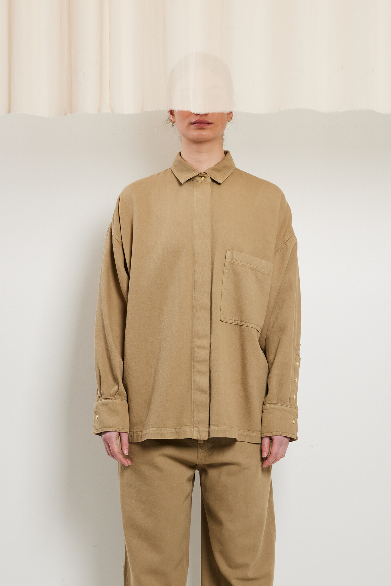 Darkpark Jenny tencel denim boxy shirt