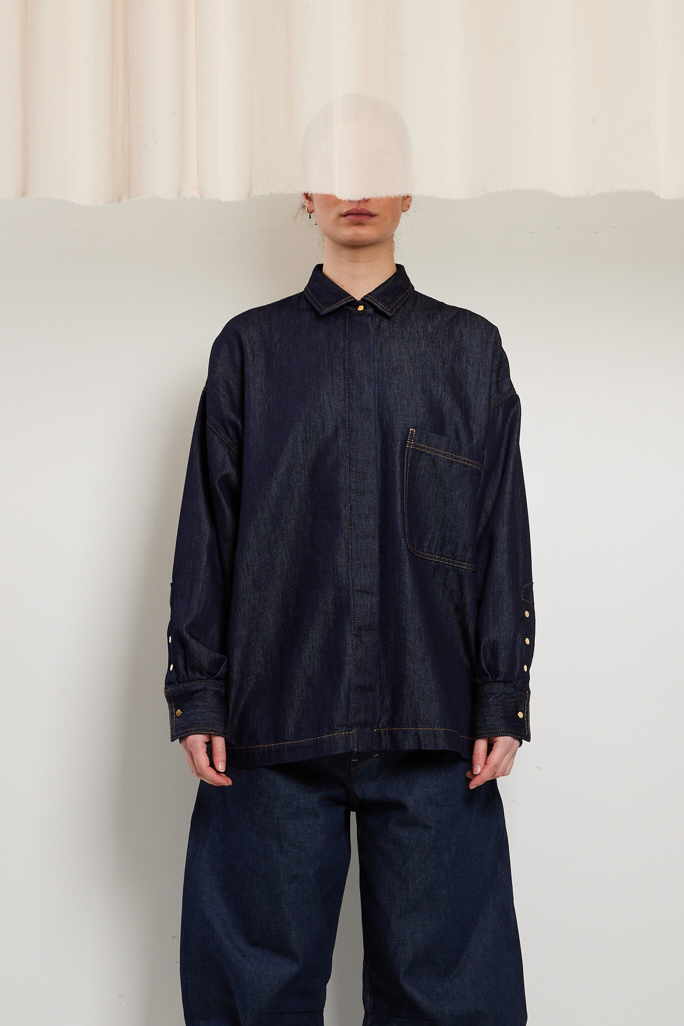 Darkpark Jenny tencel denim boxy shirt