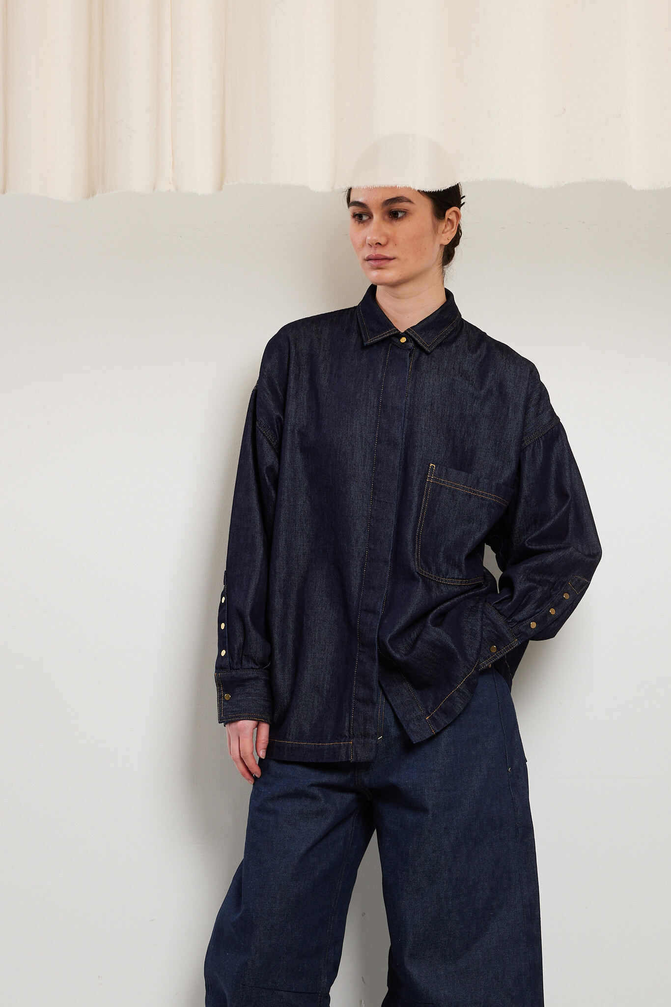 Darkpark - Jenny tencel denim boxy shirt