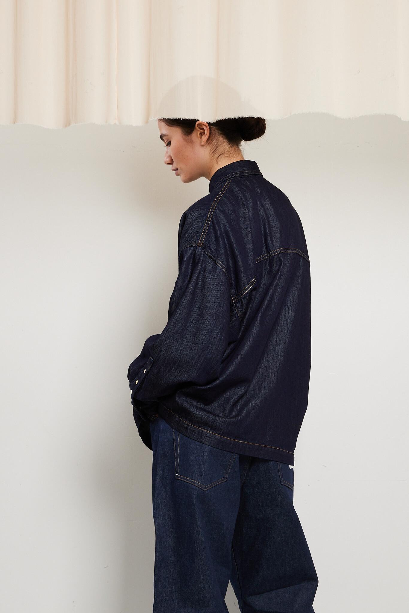 Darkpark - Jenny tencel denim boxy shirt