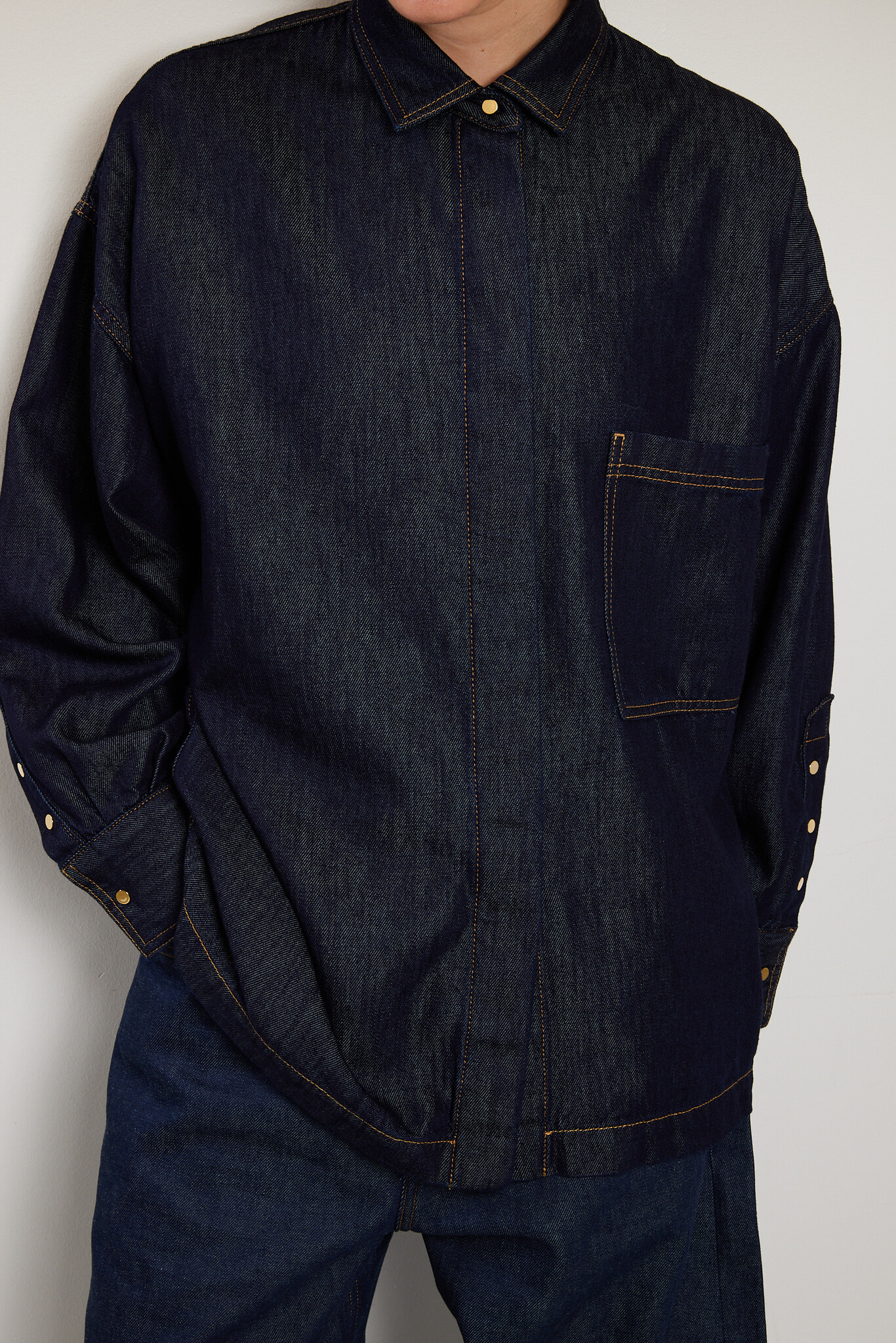 Darkpark - Jenny tencel denim boxy shirt