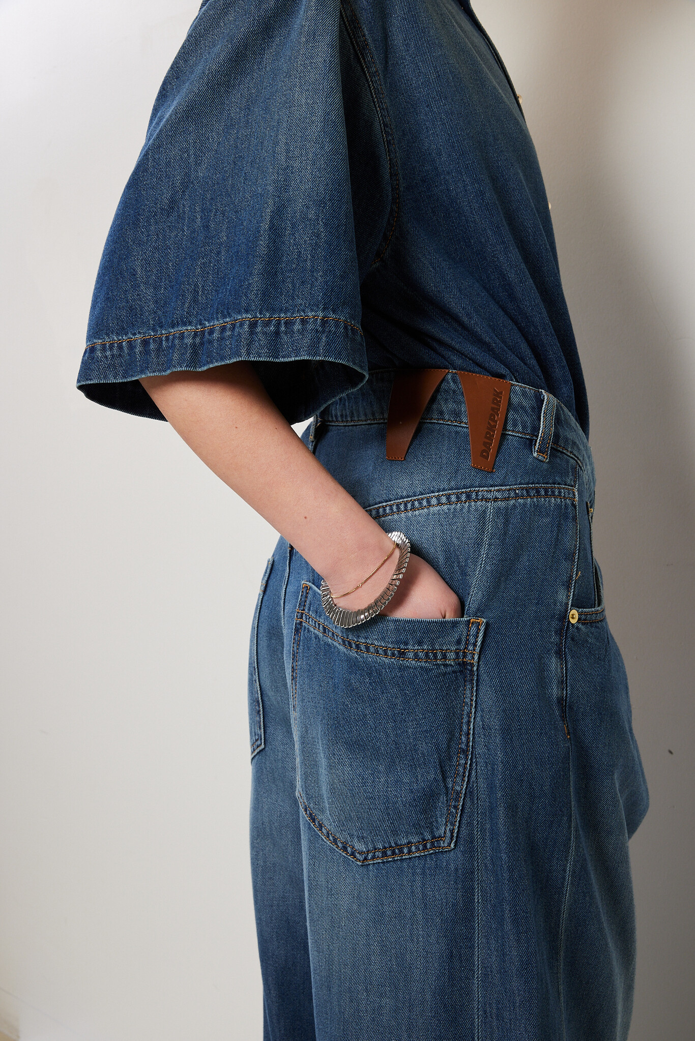 Darkpark - Ines fold over tencel denim