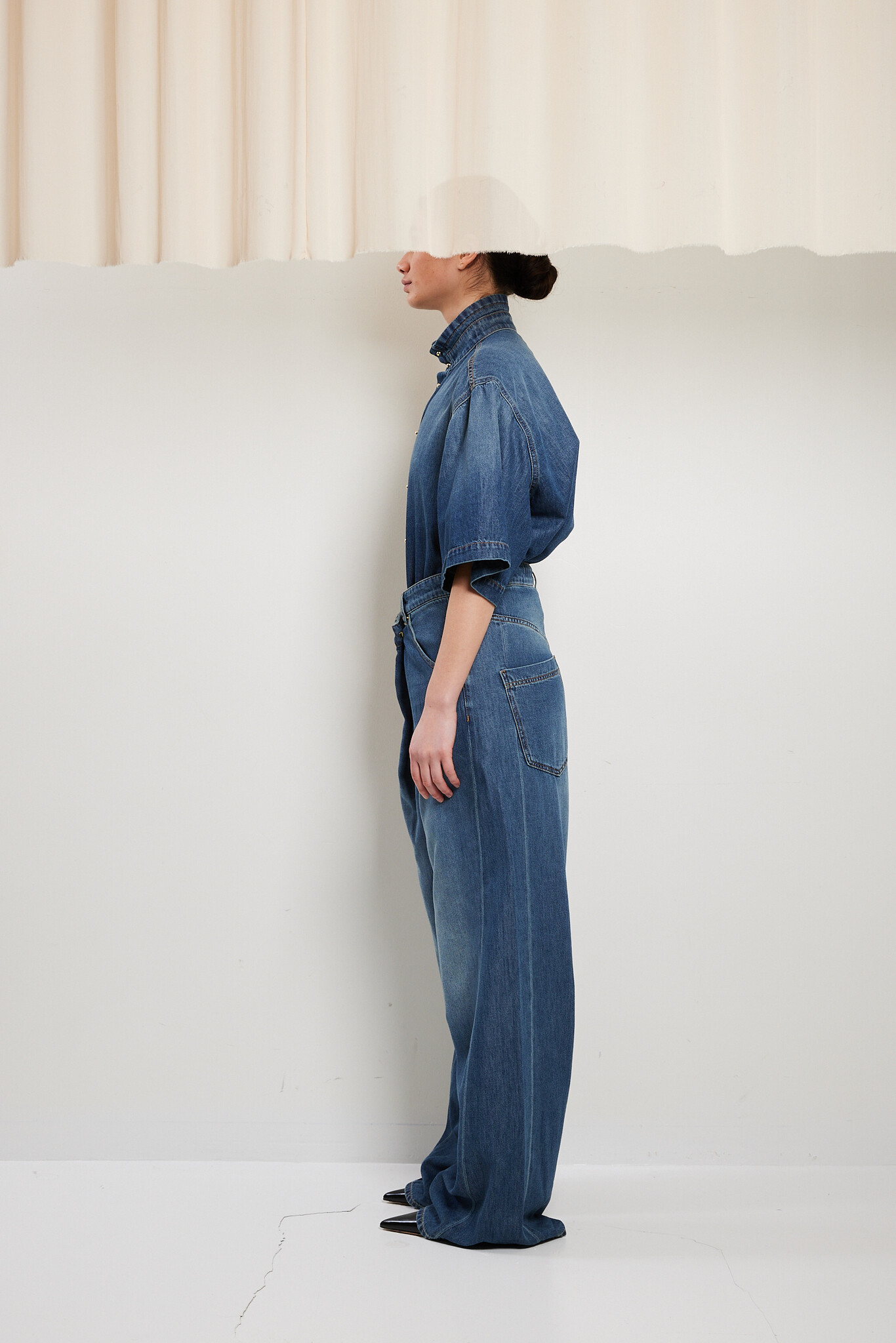 Darkpark - Ines fold over tencel denim