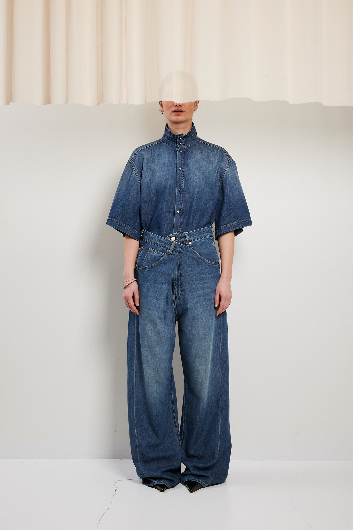 Darkpark Ines fold over tencel denim