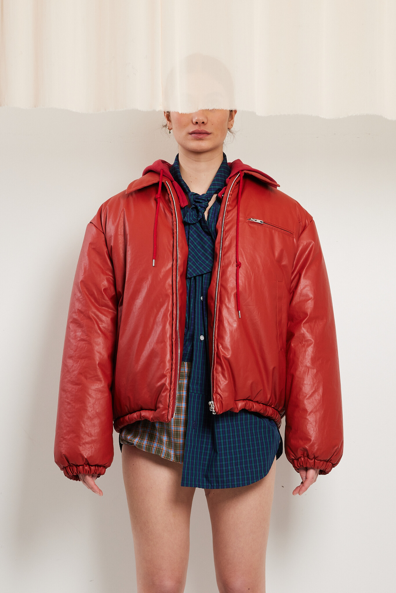 Meryll Rogge Coated cotton padded bomber