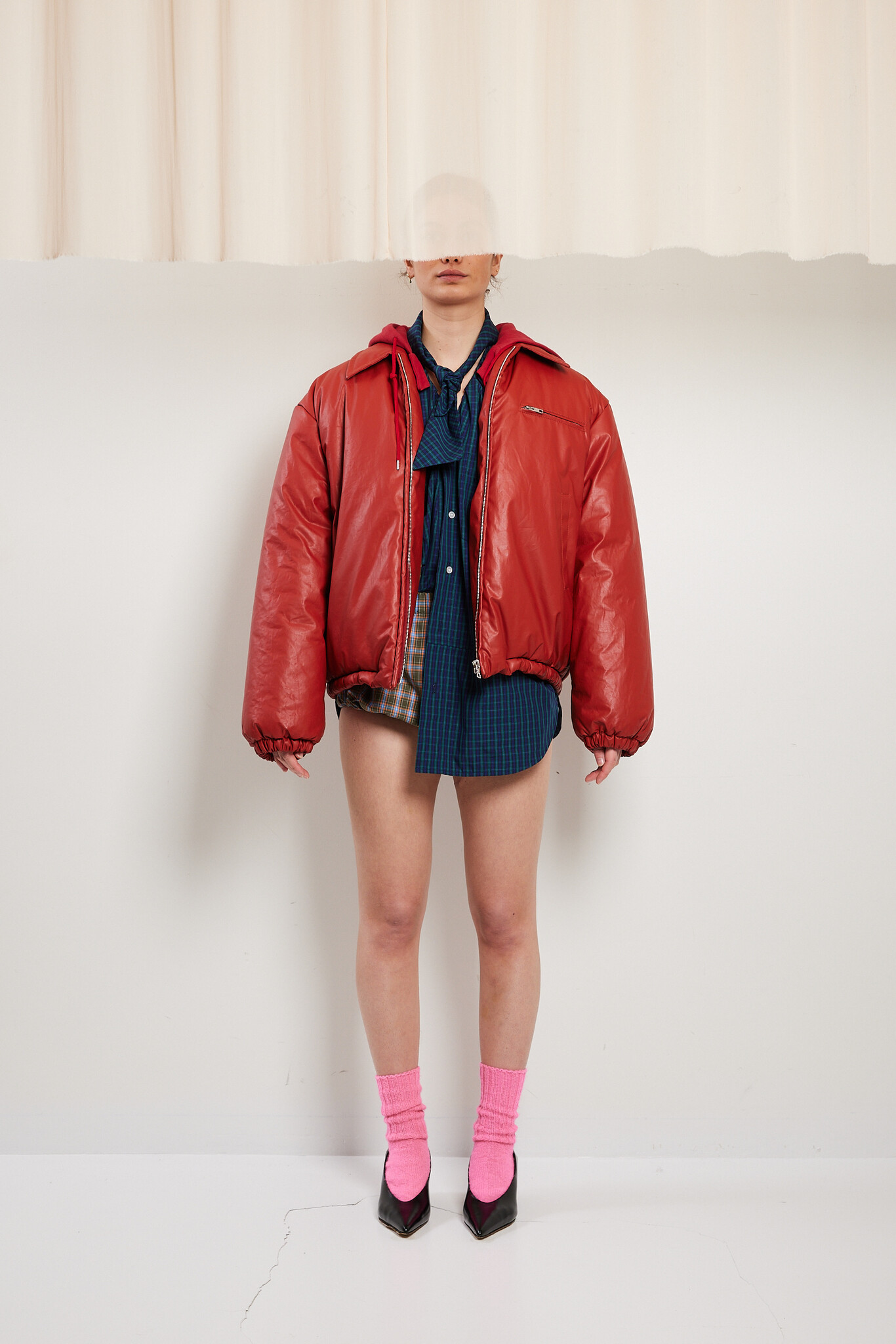 Meryll Rogge - Coated cotton padded bomber