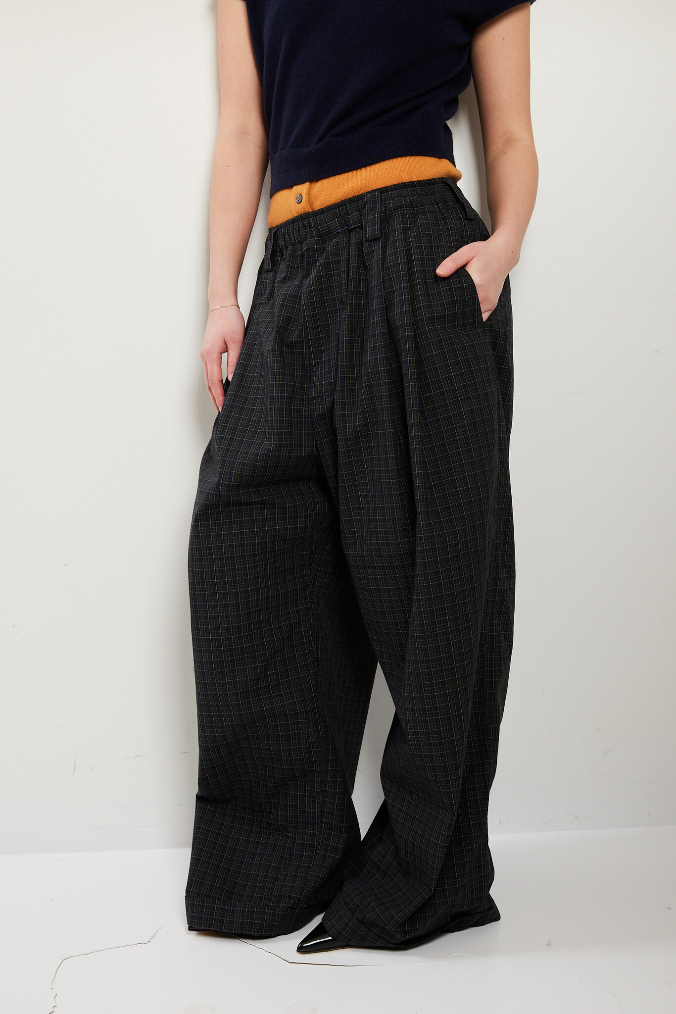 Meryll Rogge - Drawstring checked cotton chino