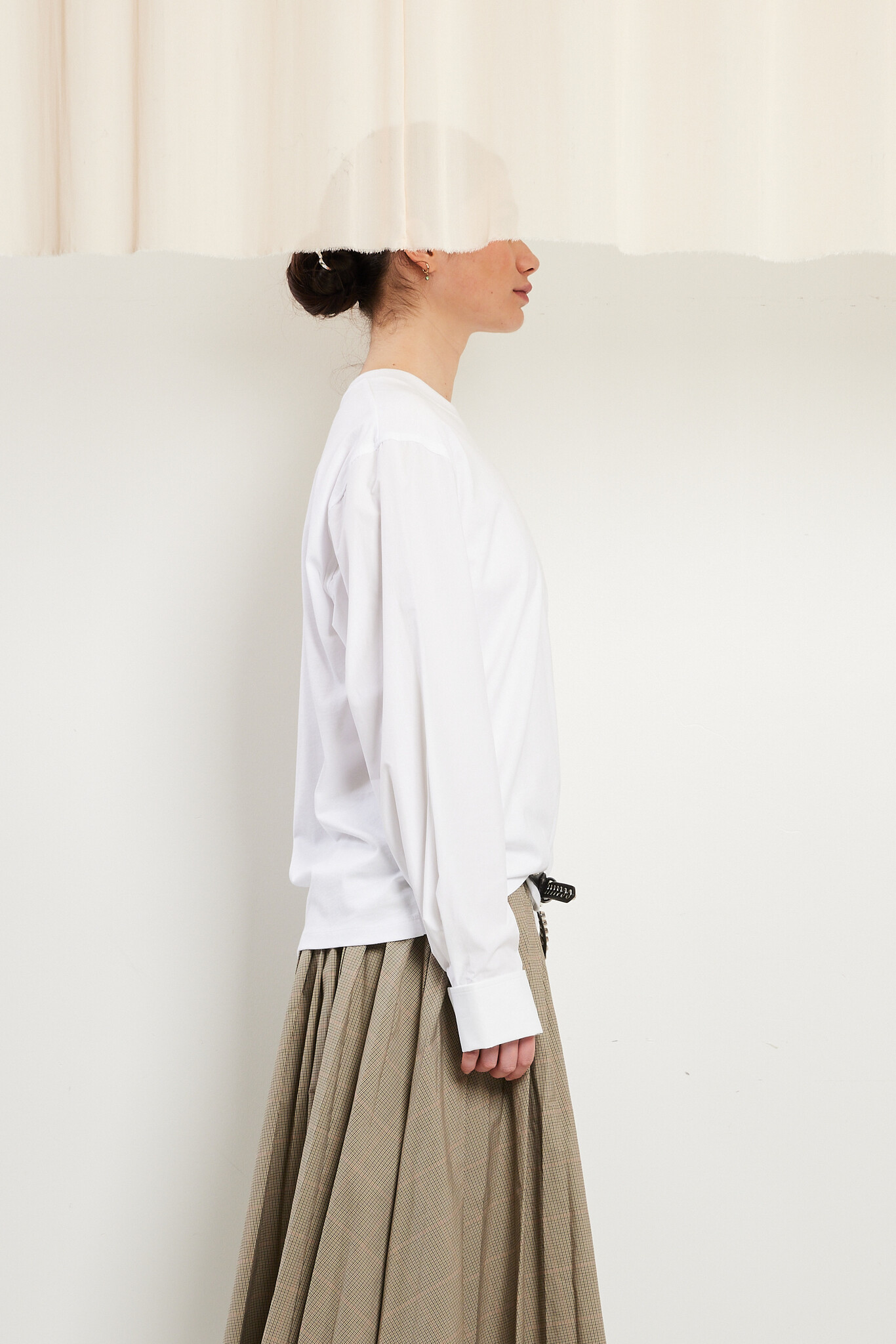 Meryll Rogge - T-shirt with shirting sleeves