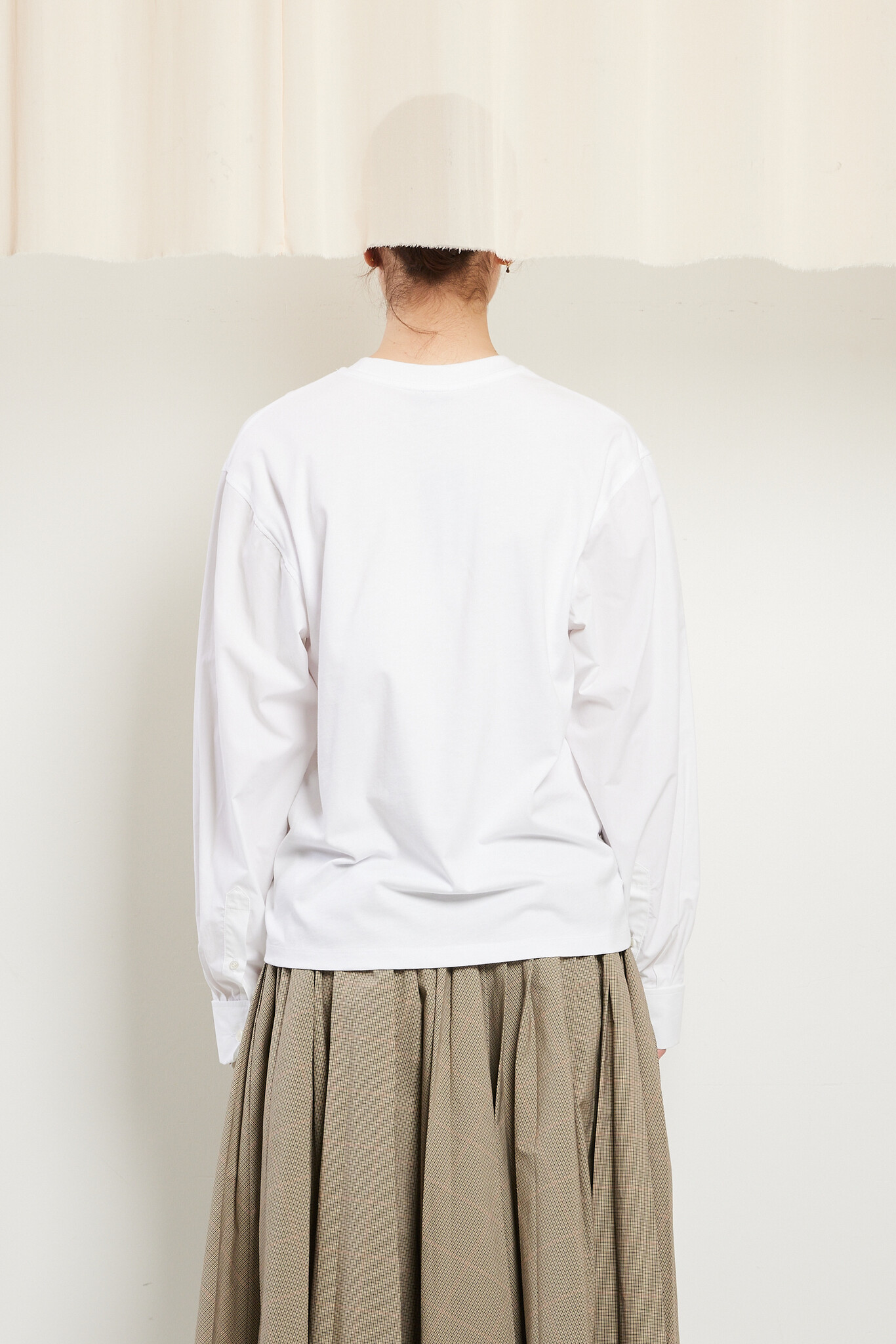 Meryll Rogge - T-shirt with shirting sleeves