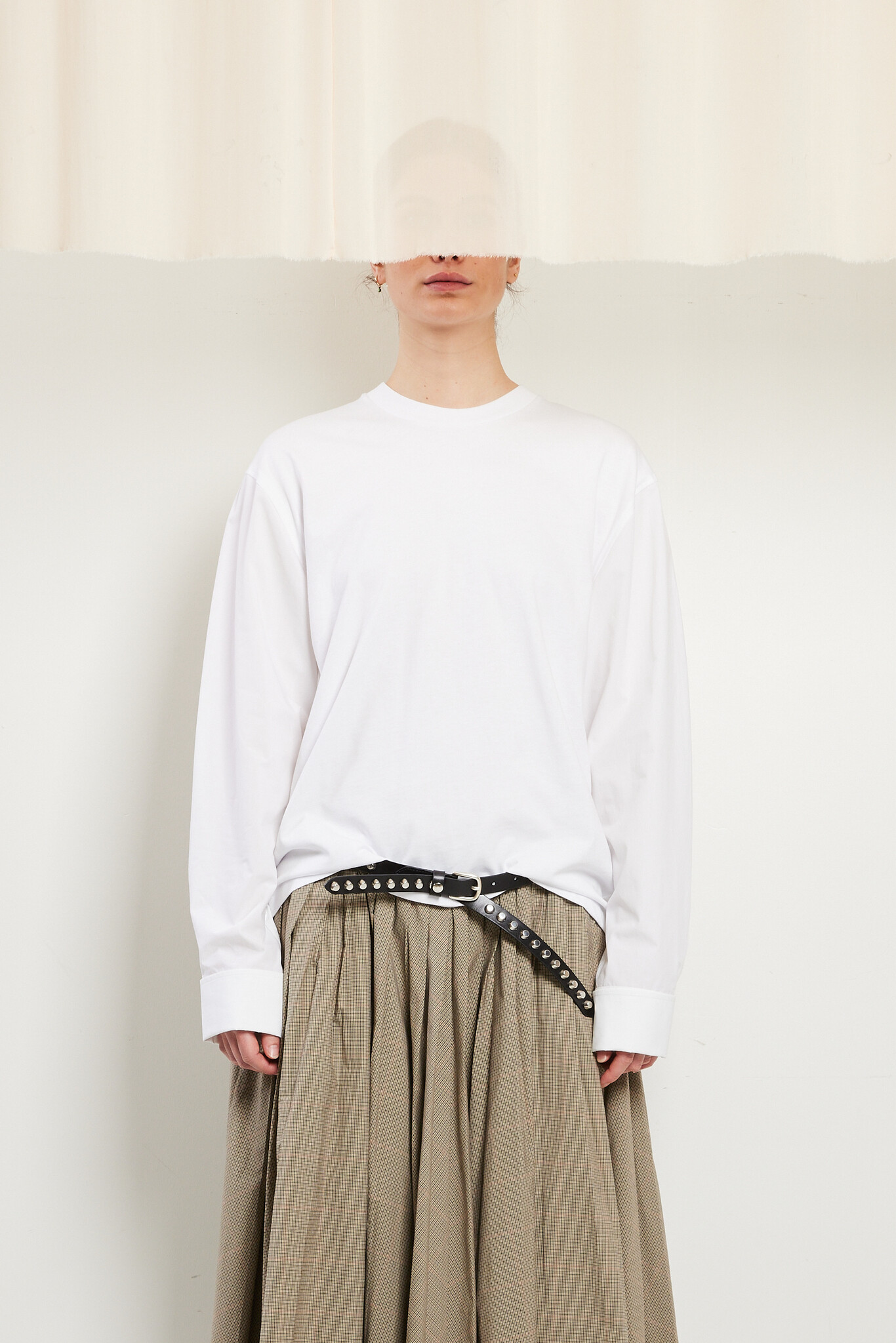 Meryll Rogge - T-shirt with shirting sleeves