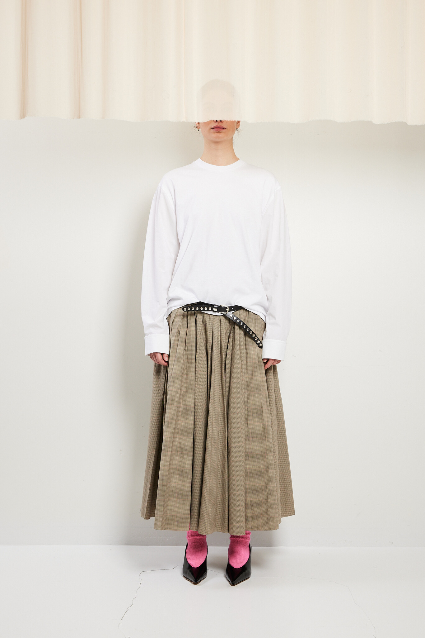 Meryll Rogge - T-shirt with shirting sleeves