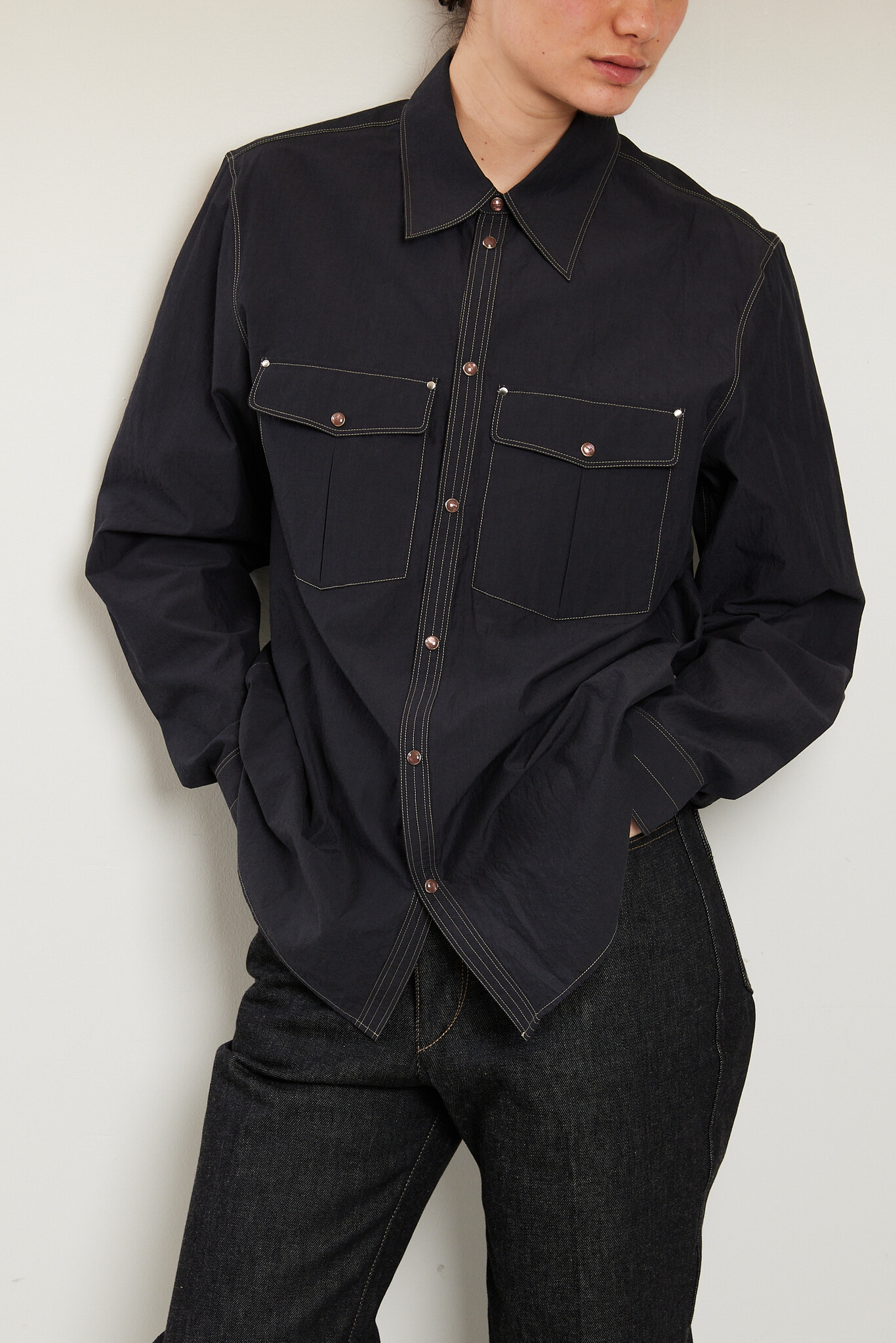Lemaire - Chest pocket fitted shirt