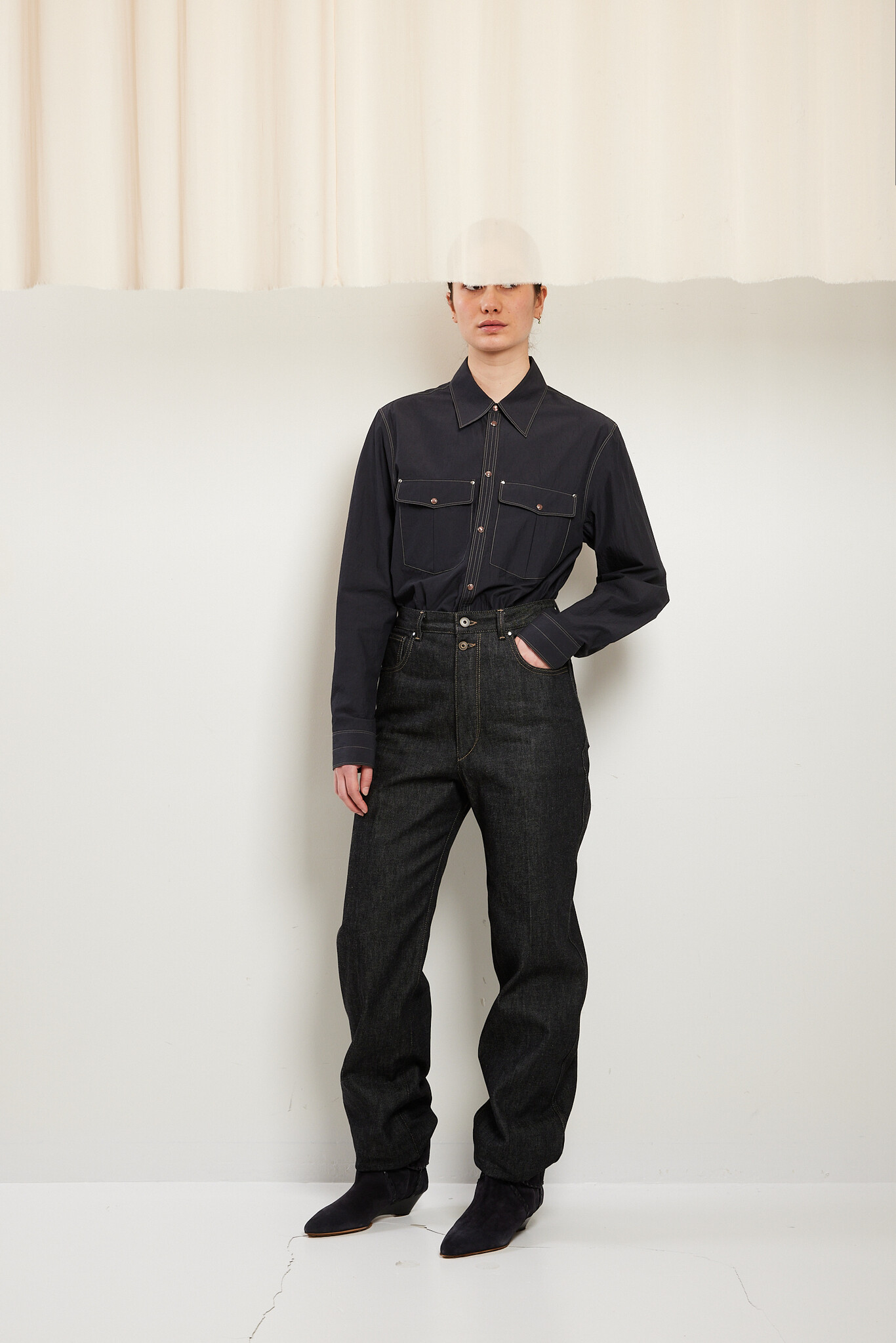 Lemaire - High waisted straight pants