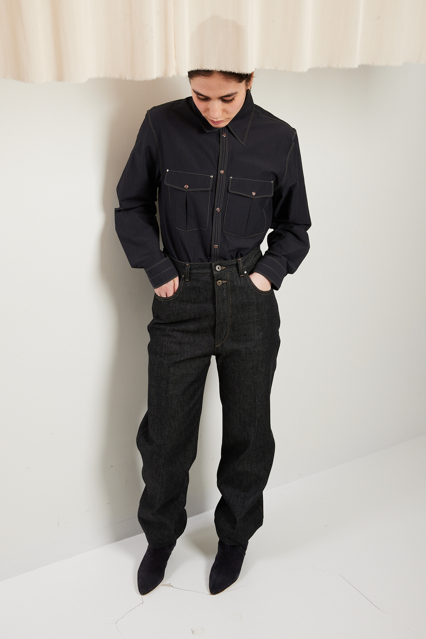 Lemaire - High waisted straight pants