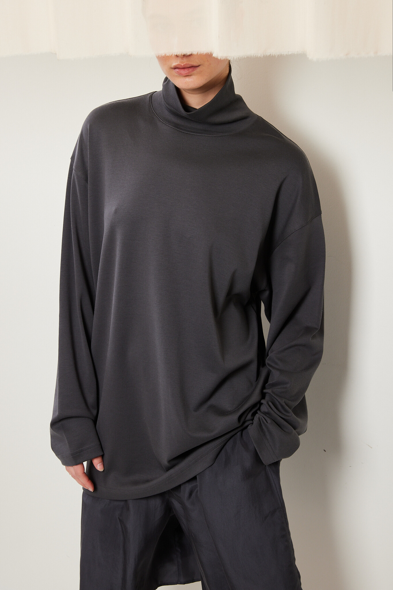 Lemaire - Relaxed mock neck t-shirt