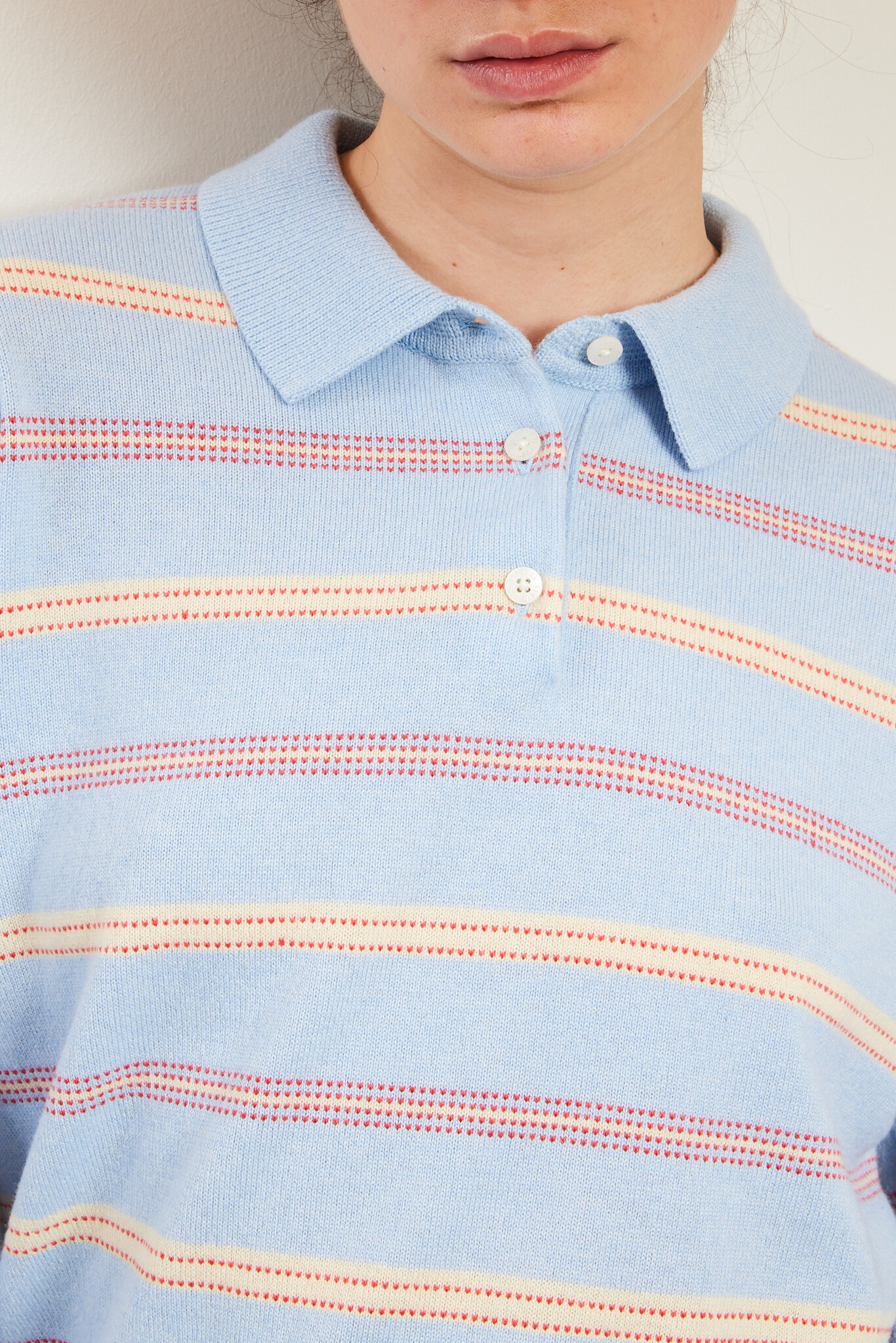 Guest in Residence - Collegiate stripe polo