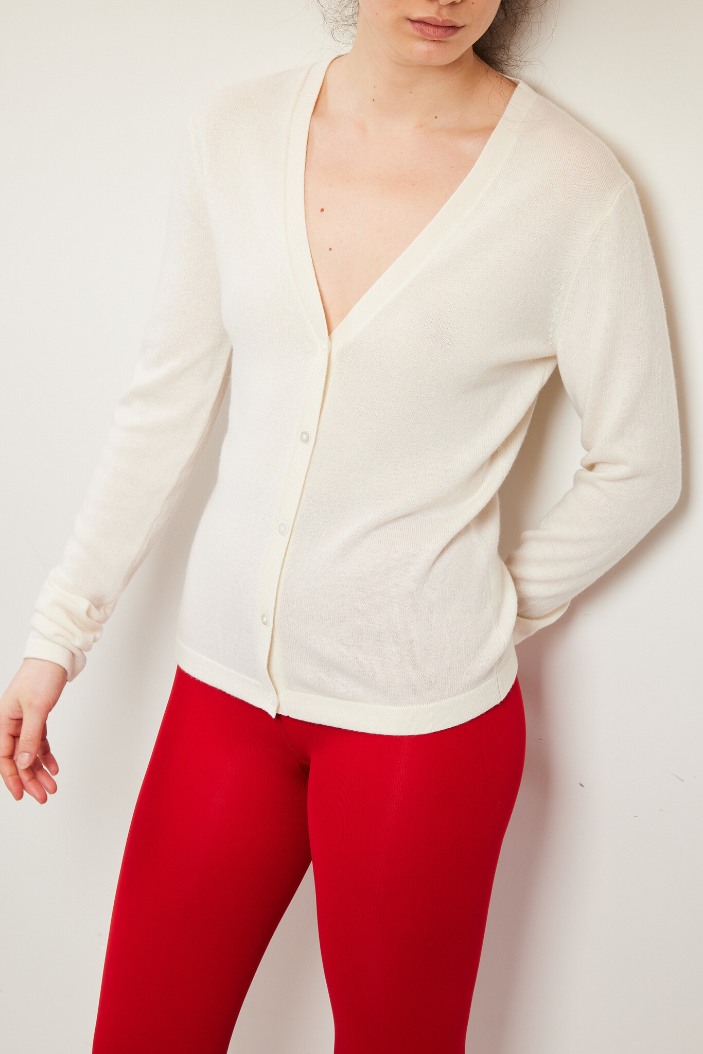 Rhea - Rhea181 wool cashmere V cardigan