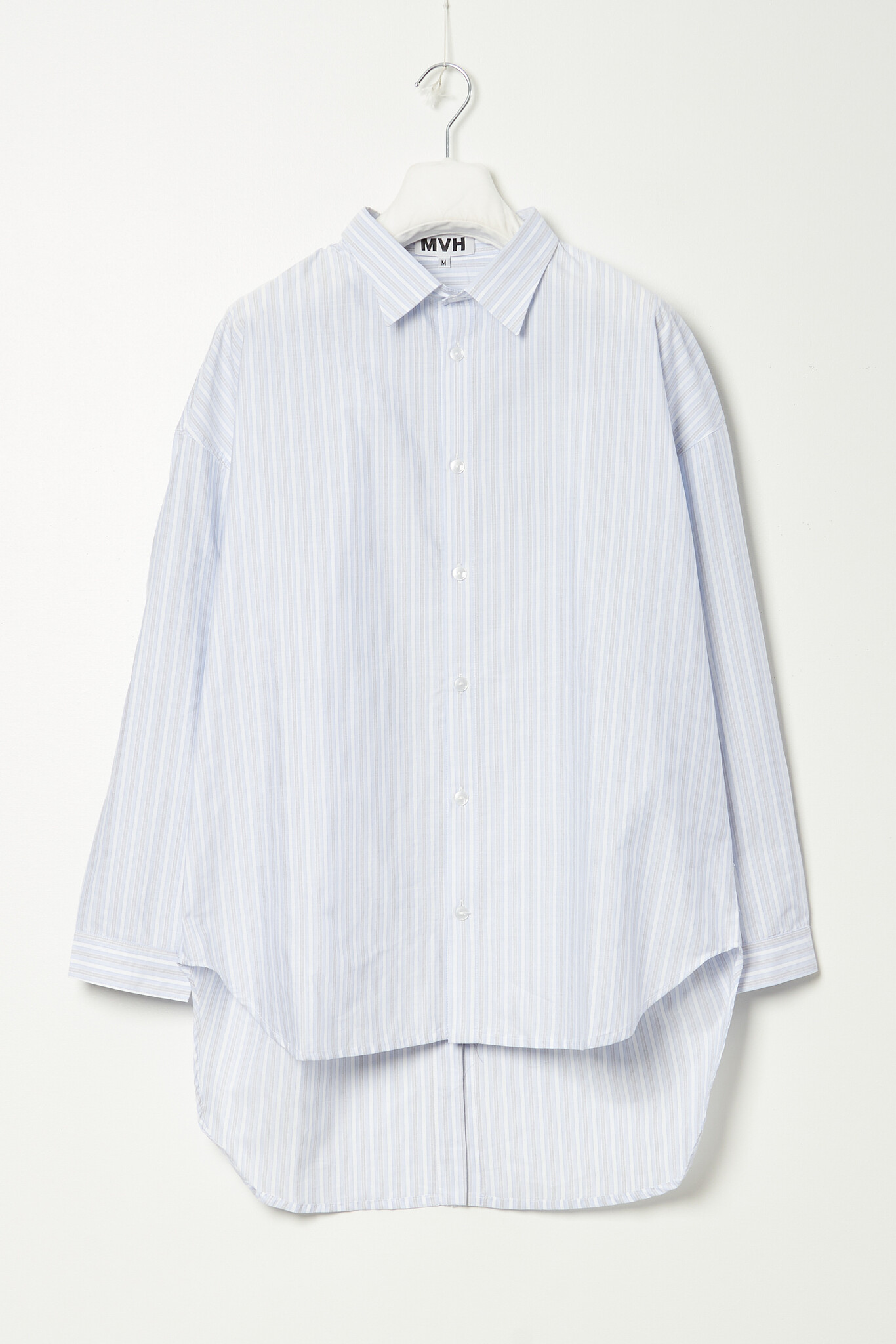 Monique van Heist - No5 split stripe cotton shirt